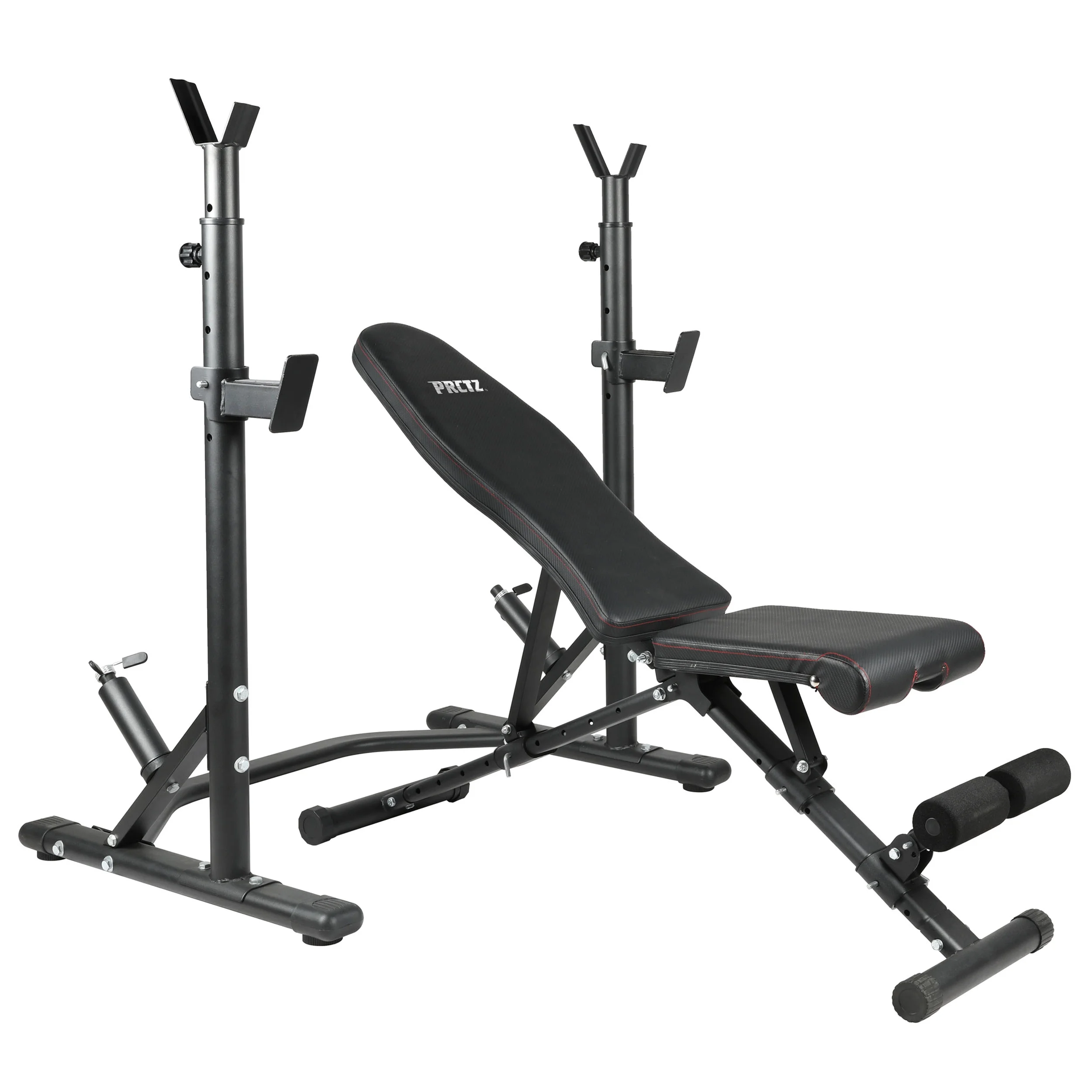 PRCTZ Two-Piece Olympic Weight Bench with Squat Rack, Foldable FID Bench, and Weight Storage - Womvr