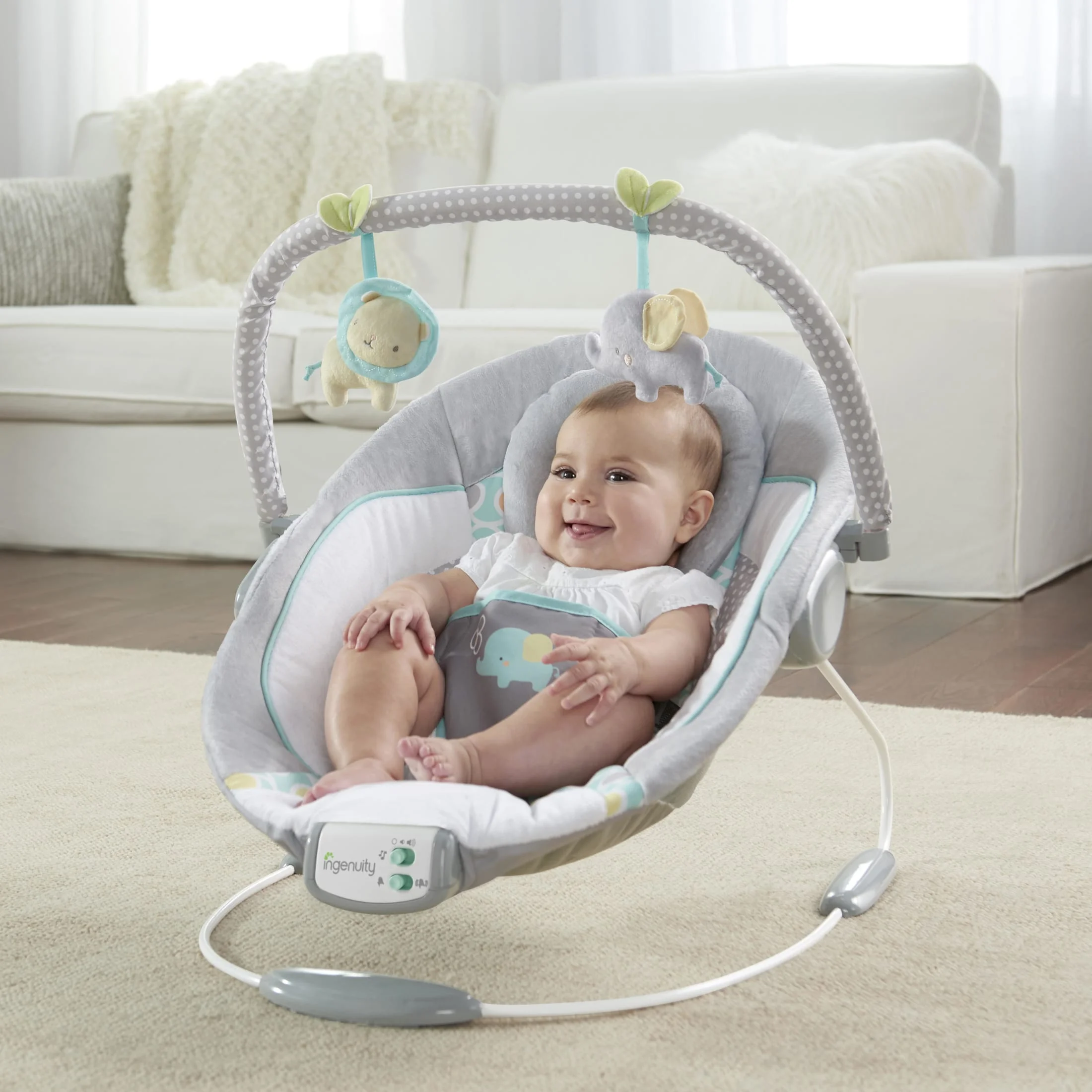 Ingenuity Soothing Baby Bouncer with Vibrating Infant Seat & Music - Morrison (Unisex) - Womvr