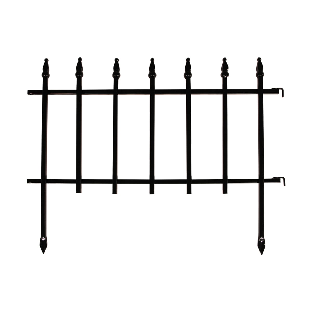 Expert Gardener Empire Black Powder Coated Steel Garden Border 22.5 inches W x 18 inches H - Womvr