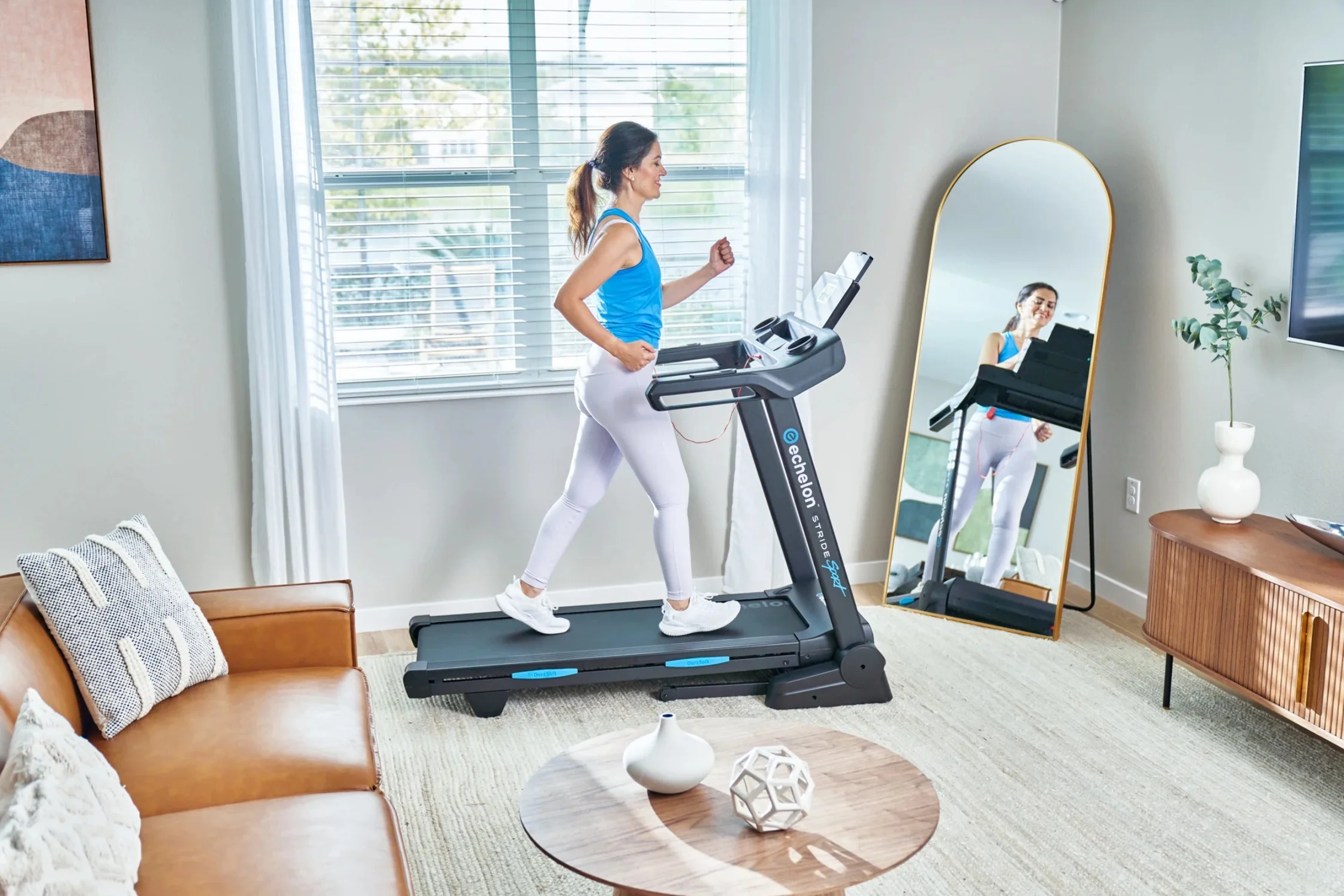 Echelon Stride 30 Sport Smart Foldable Exercise Treadmill with Cushioned Deck + 30-Day Free Membership - Womvr