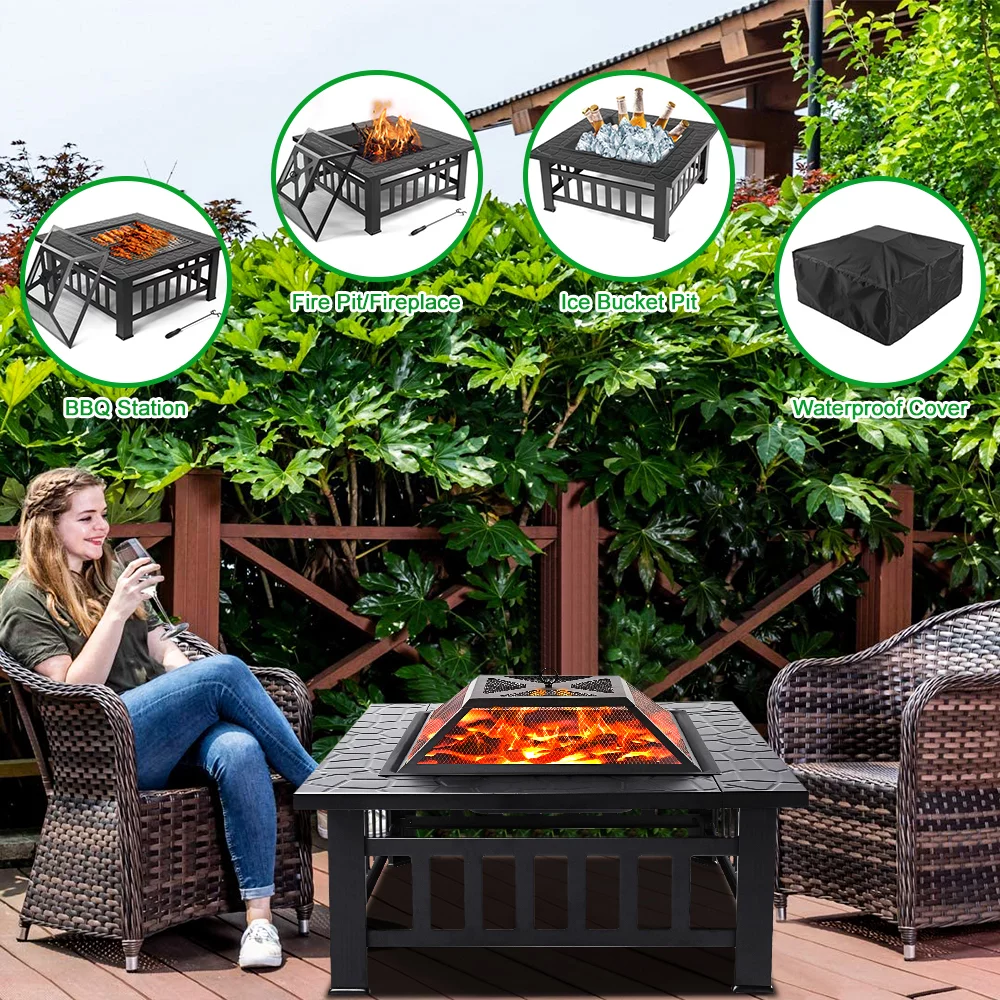 Wood Burning Fire Pits for Outside, 32