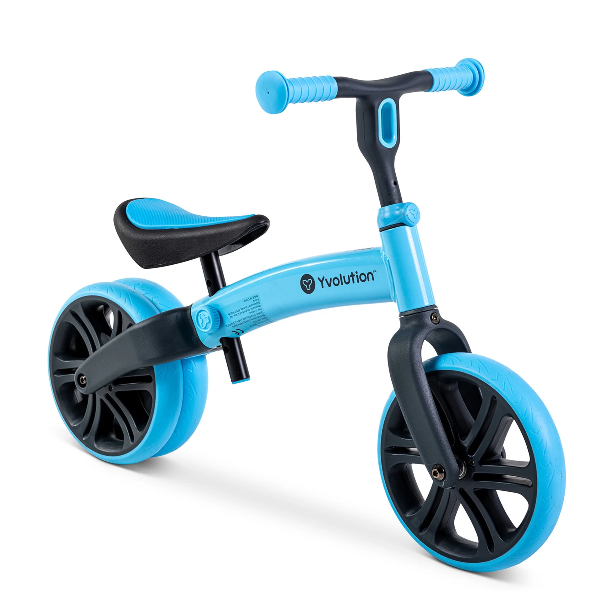 Yvolution Toddler Balance Bike 9'' Wheel (Blue) Boys and Girls, 18 Months to 3 Years Old - Womvr