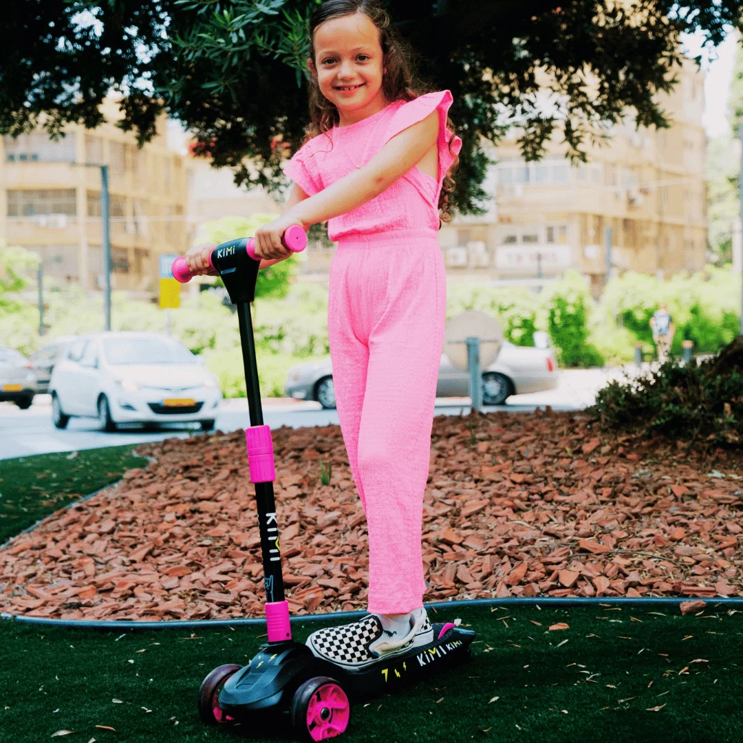 Kimi Kids 3-Wheel Electric Scooter, Ages 2-9, 5Mph, Lights, 10 Miles Range - Womvr