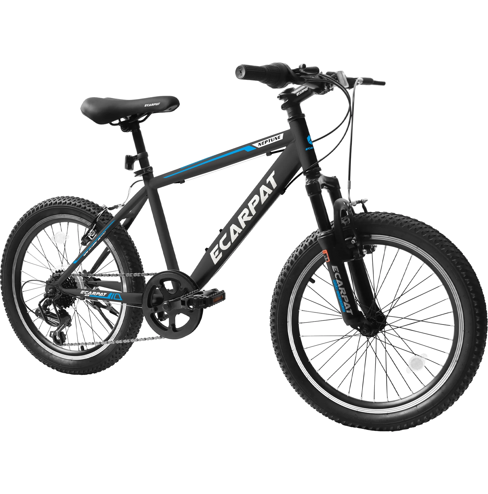 20 inch Kids Bike for Boys Girls, Boys Bike with Gears, 7 Speed Black - Womvr