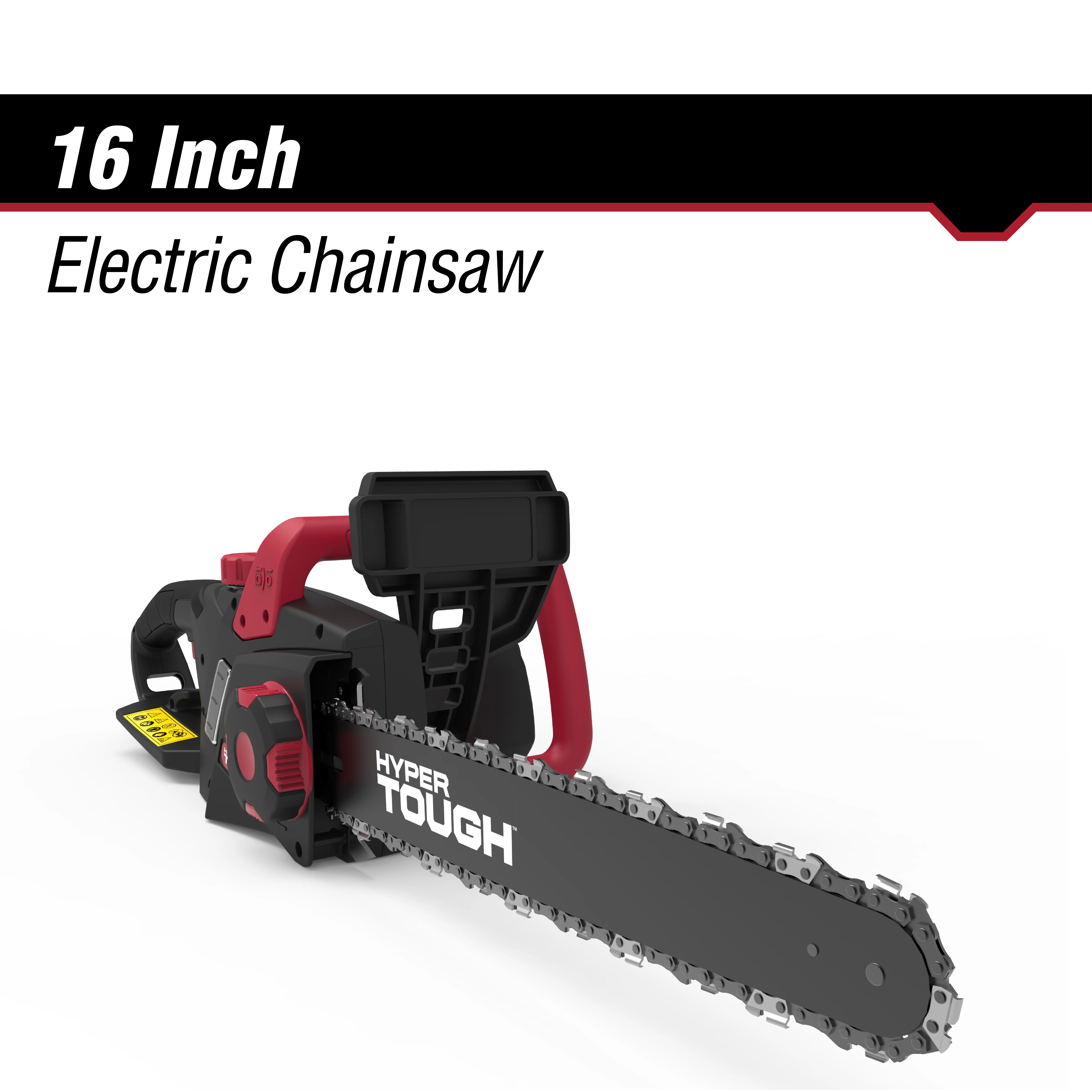 Hyper Tough 16-Inch Electric Chainsaw, 15-Amp Motor with Automatic Oiler, Tool-less Chain Tension, Metal Bucking Spikes included - Womvr