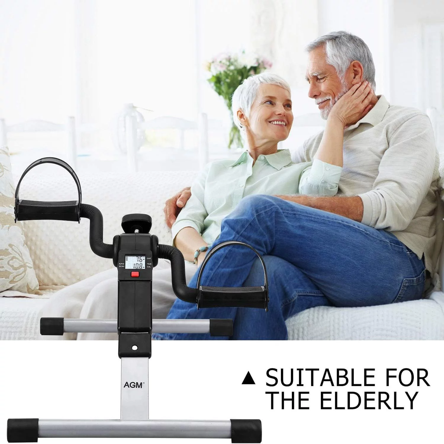 Evoland Pedal Exerciser, Fitness Folding Exerciser Peddler for Arm Leg Workout, Under Desk Exercise Bicycles - Womvr