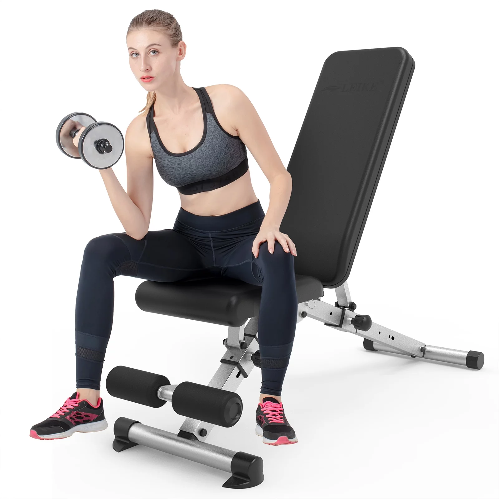 Leikefitness Dumbbell Weight Bench Adjustable Benches Incline Decline Workout Gym 660 lb Adjustment - Womvr