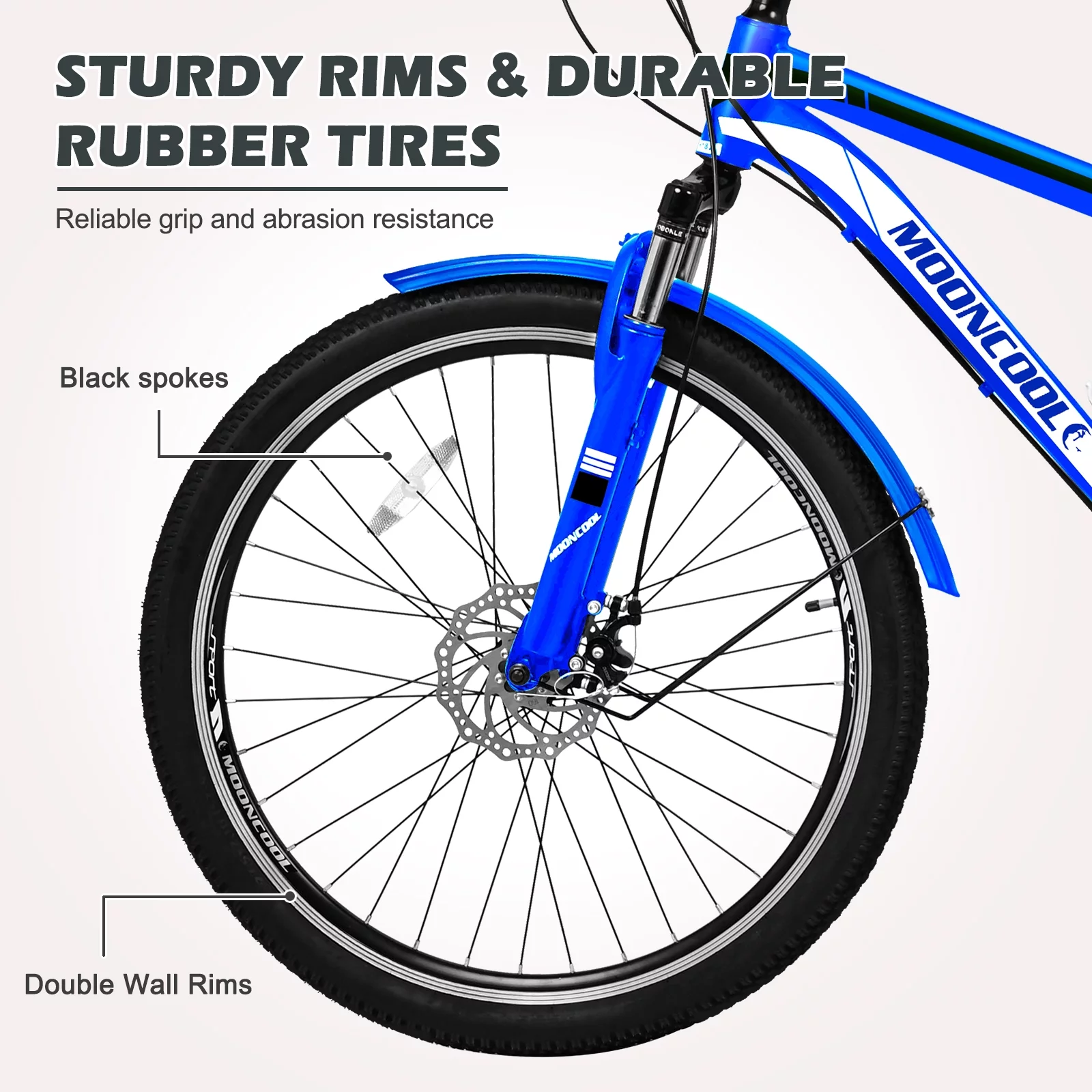 Lilypelle Adult Tricycle,26 Inch Mountain Tricycle with Baskets, 3 Wheel Adult Cruiser Bikes, 7 Speed Trikes,Blue - Womvr