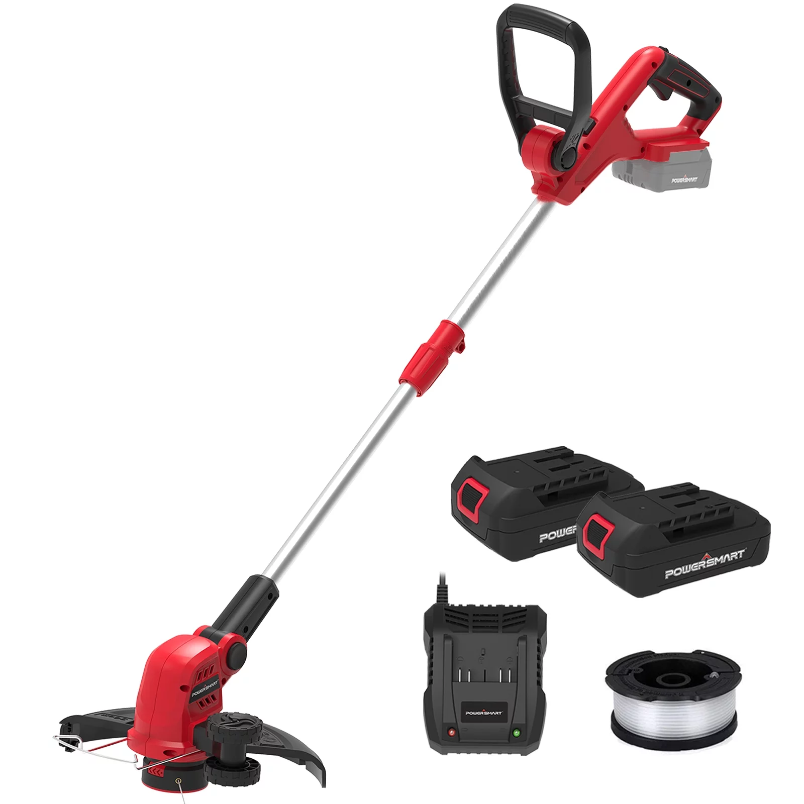 PowerSmart 20V 12-inch Cordless String Trimmer,2 Ah Battery and Charger Included - Womvr