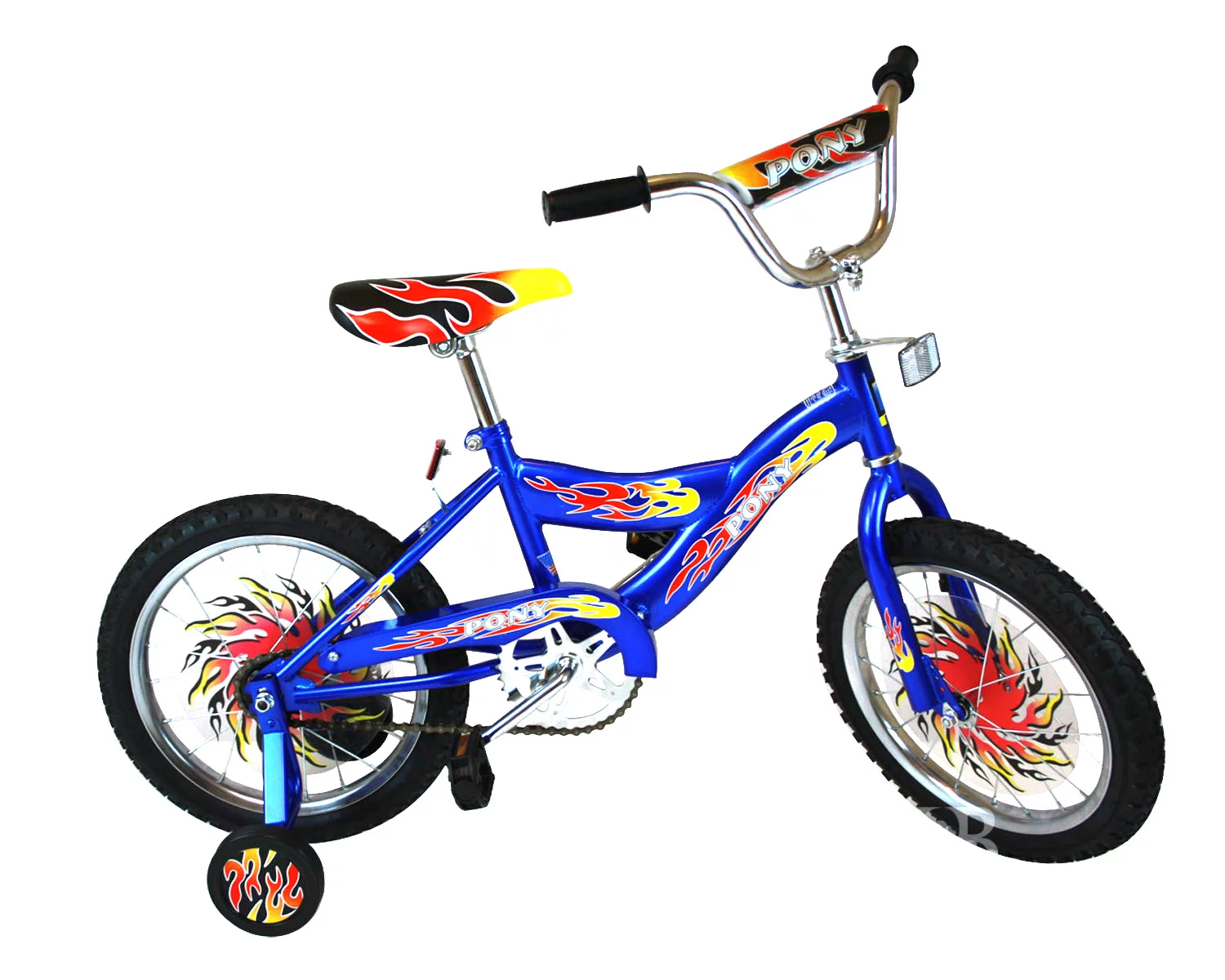 Pony Fire Flame 16-inch Rock It Bike (Blue) - Womvr
