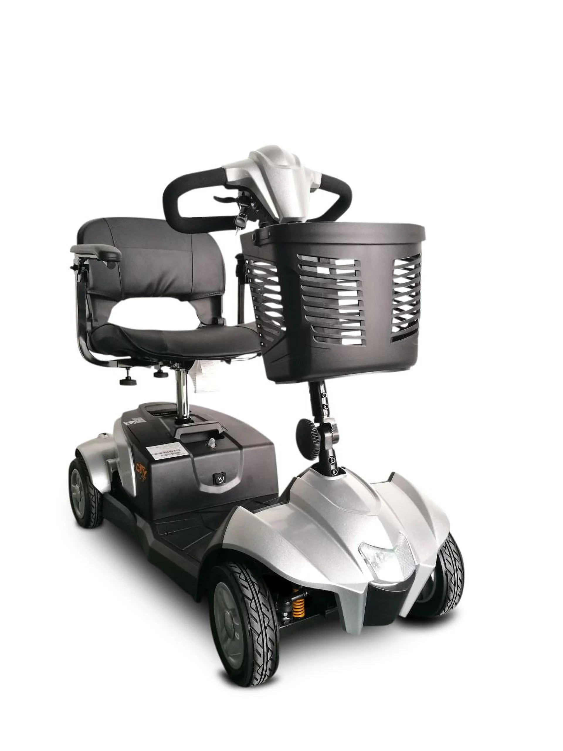 New Ev Rider CityCruzer 4 Wheels Transportable Mobility Scooter, Silver - Womvr