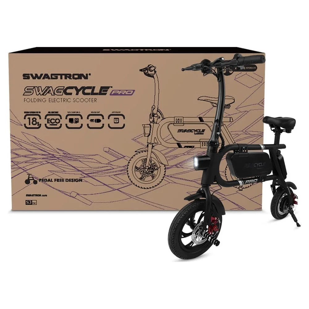 Swagtron Swag Cycle Pro Pedal-Free Electric Scooter Rider - Womvr