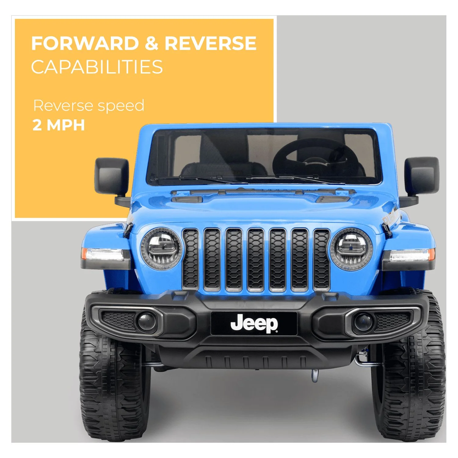 12V Jeep Gladiator Battery Powered Ride-on by Hyper Toys, Grey, for a Child Ages 3-8 - Womvr