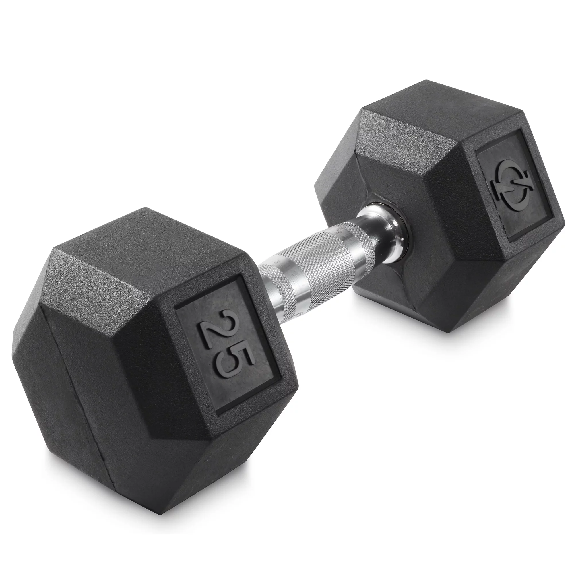 Philosophy Gym Rubber Coated Hex Dumbbell Hand Weight, 45 lbs - Womvr
