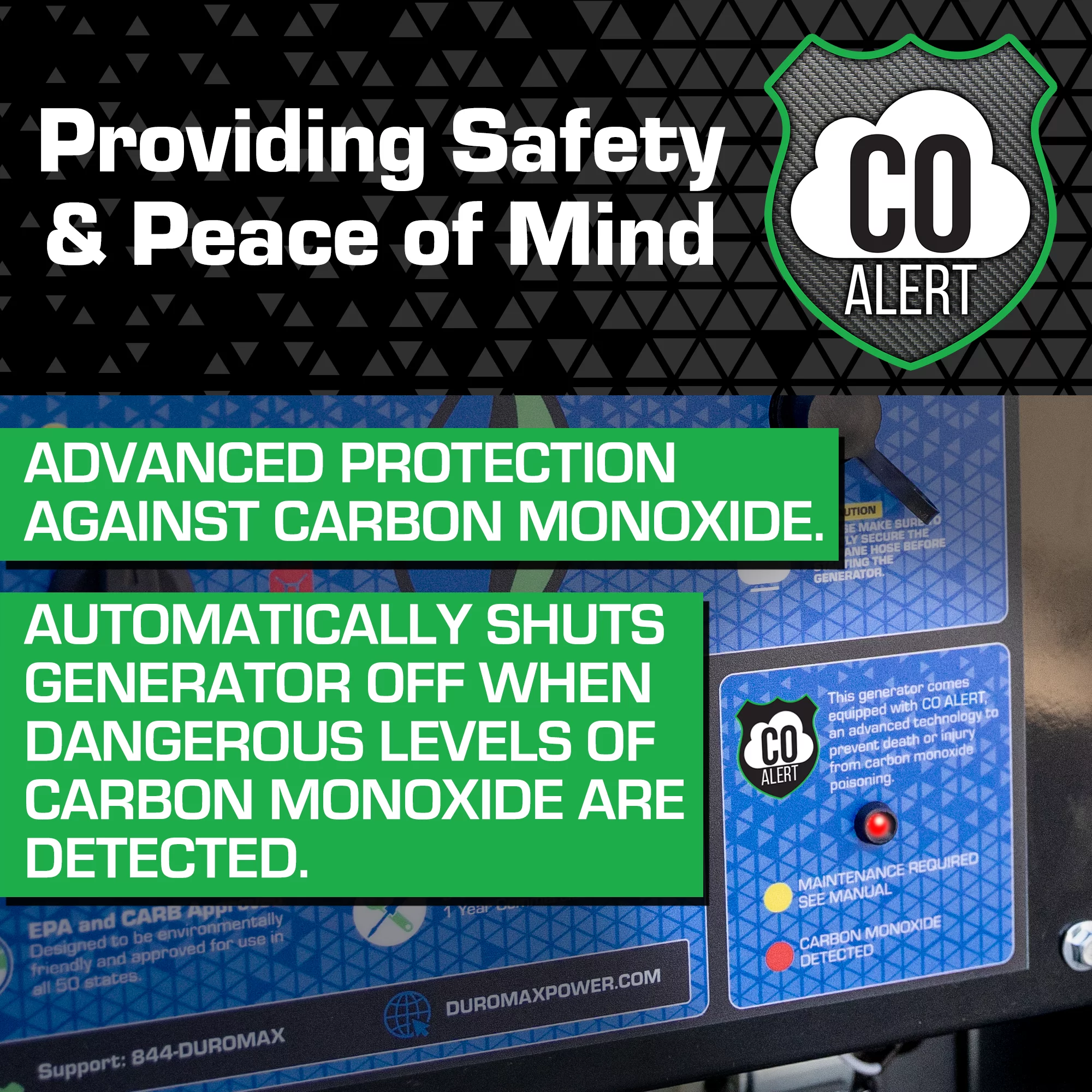 Duromax-XP12000HX DuroMax Generator Dual Fuel Gas Propane Portable with CO Alert 12,000 Watt - Womvr