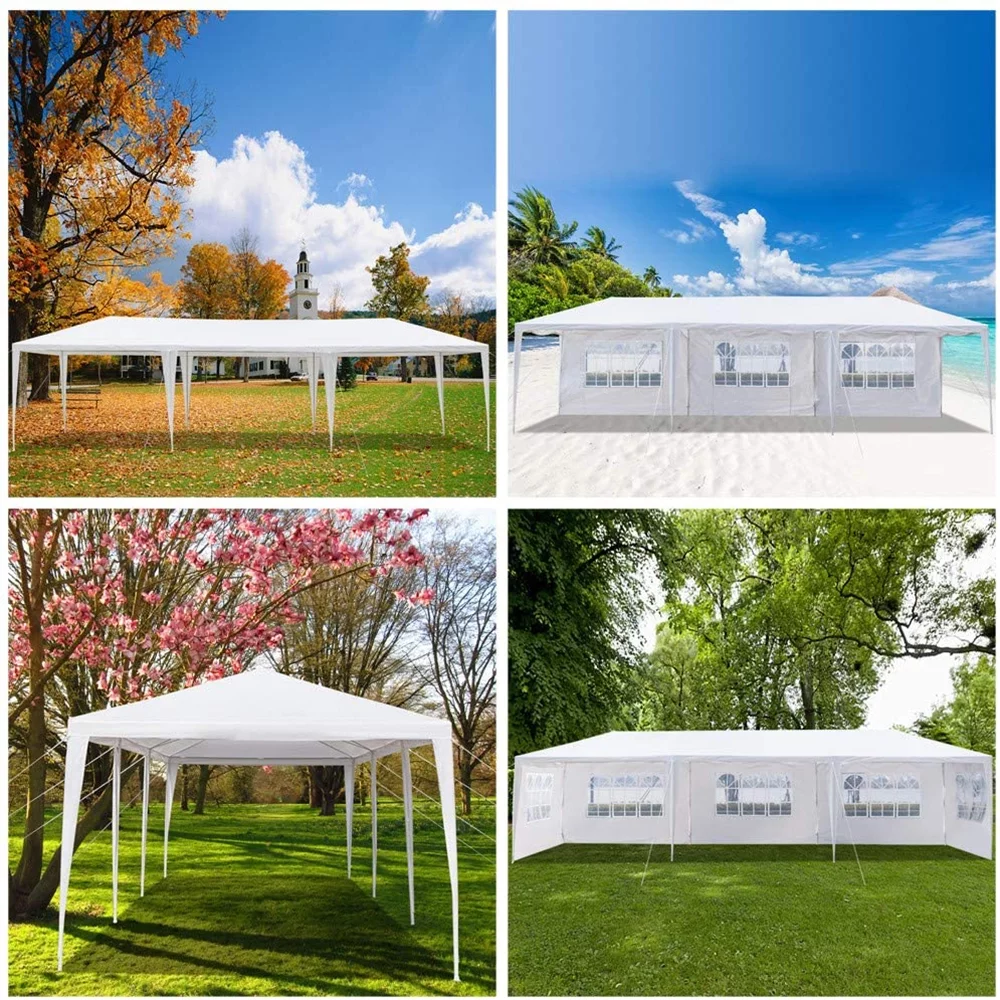 SUGIFT 10'x30' Wedding Party Tent Outdoor Canopy Tent with 8 Side Walls White - Womvr