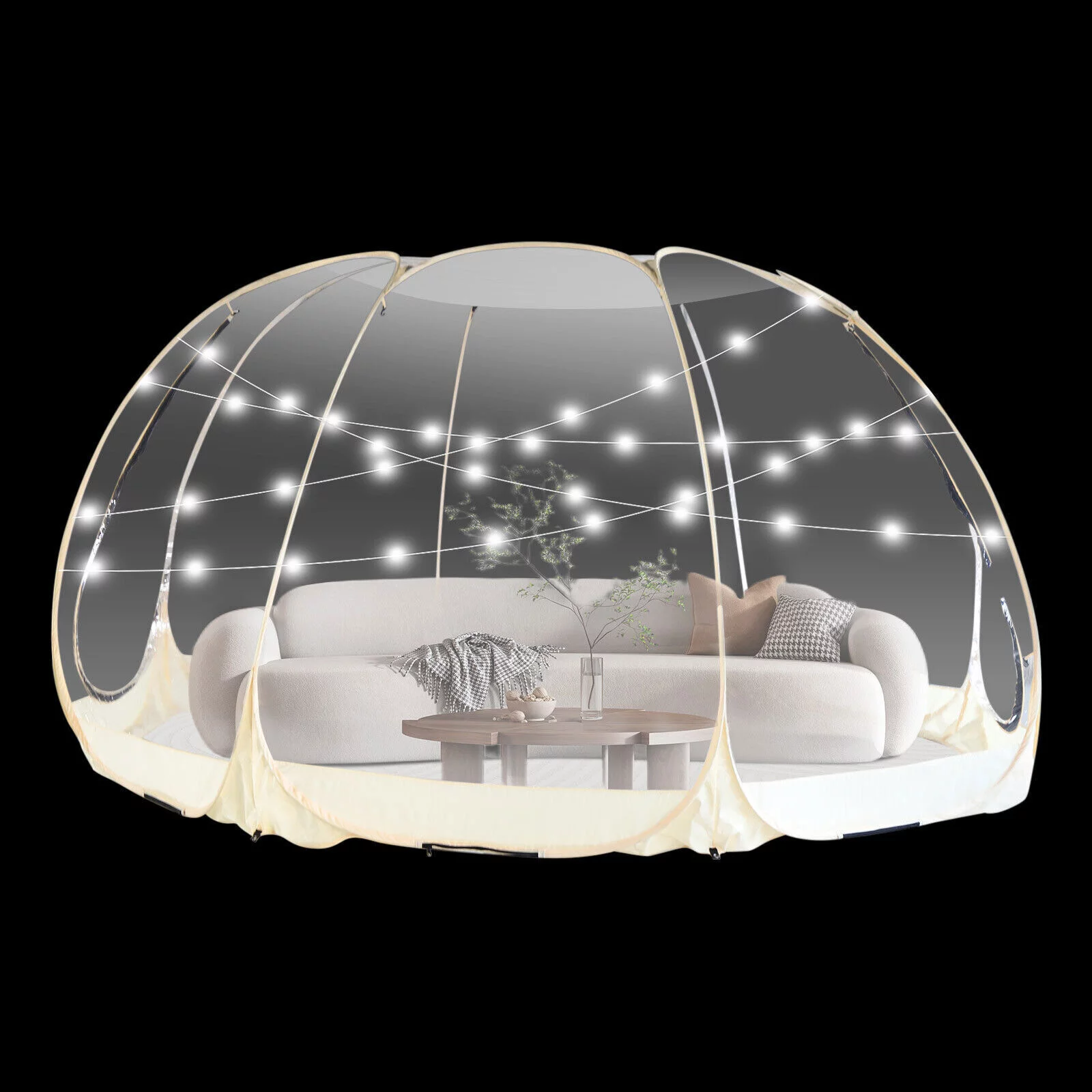 Miumaeov Pop-Up Bubble Tent 12 * 12 * 7ft Instant Tent Clear Dome Tent Commercial Camping Cabin 6-10 Person Bubble Tent with Storage Bag for Backyard Party Festivals Stargazing Camp Outdoor - Womvr