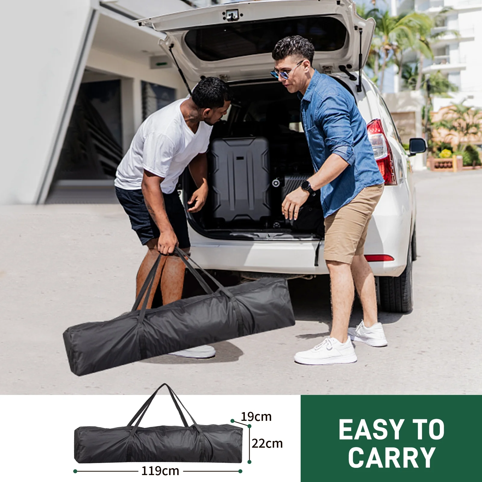 Zimtown 10ft x 10ft Base/8ft x 8ft Top Pop up Canopy Tent Instant Practical Waterproof Folding Tent with Carry Bag - Womvr