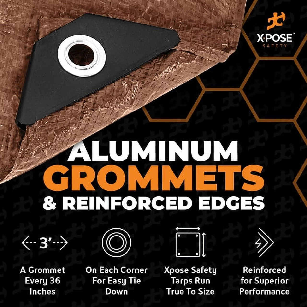 X-pose Safety Better Blue Poly Tarp 5' x 7' - Multipurpose Protective Cover - Lightweight, Durable, Waterproof, Weather Proof - 5 Mil Thick Polyethylene - Womvr