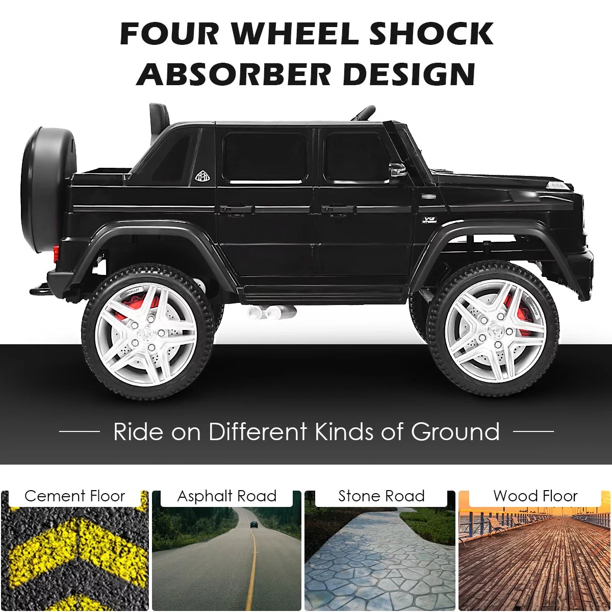 Infans 12V Licensed Mercedes-Benz Kids Ride On Car RC Motorized Vehicles w/ Trunk Pink - Womvr