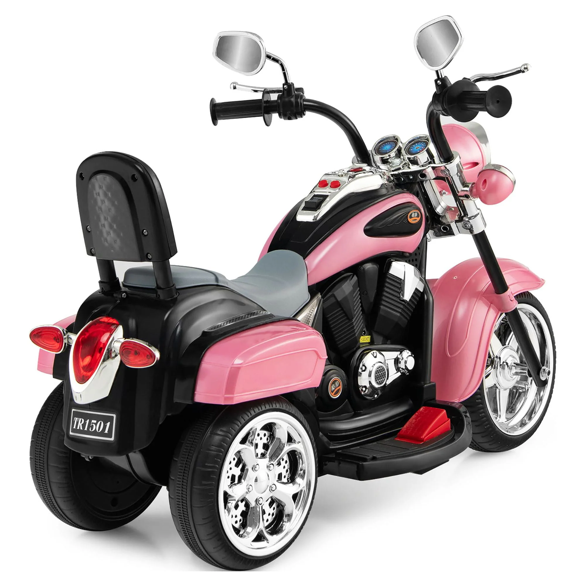 Costway 3 Wheel Kids Ride On Motorcycle 6V Battery Powered Electric Toy White - Womvr
