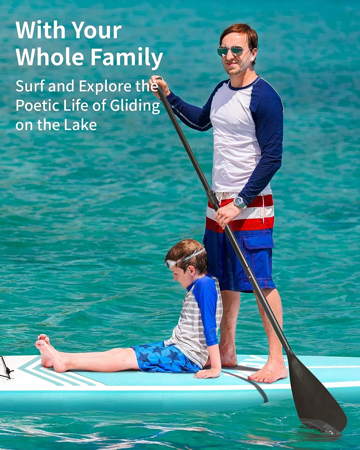 Marnur Inflatable Paddle Board Stand up Paddle Board 10' SUP 6 in.Thick Board Carry Bag & Fast Pumping Green - Womvr