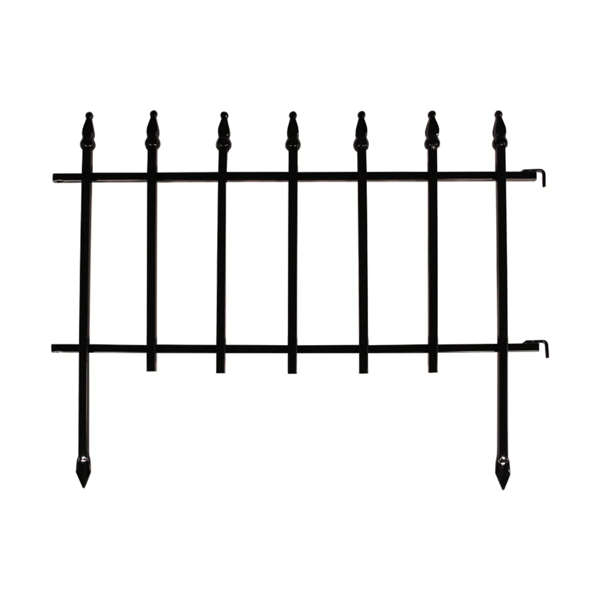 Expert Gardener Empire Black Powder Coated Steel Garden Border 22.5 inches W x 18 inches H - Womvr