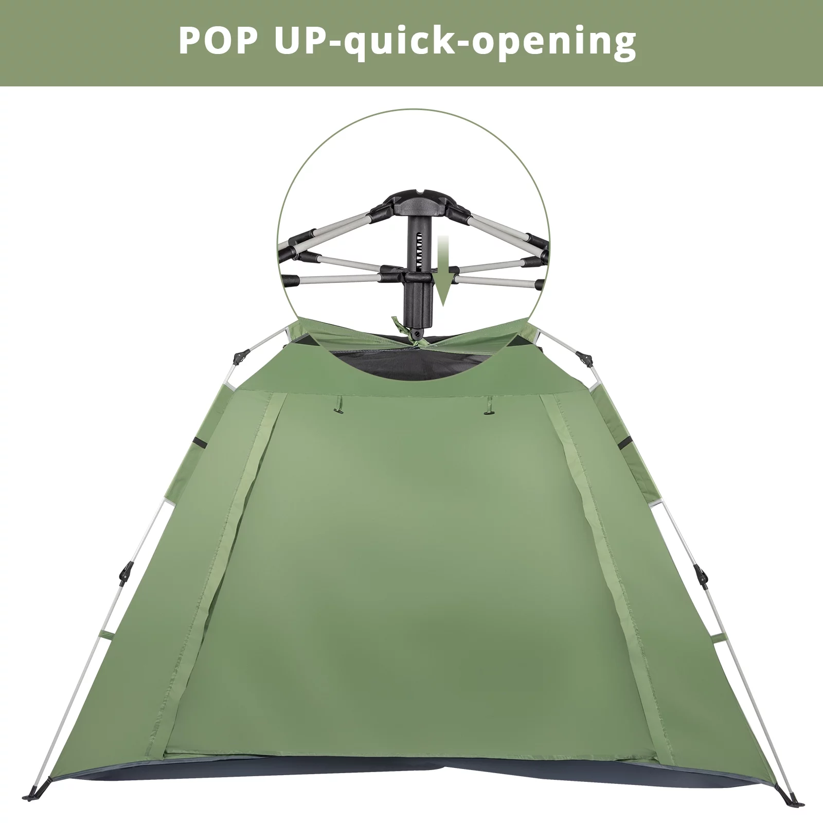 Ktaxon Camping Instant Tent  4 Person Automatic Glamping Tent Waterproof Green - Womvr
