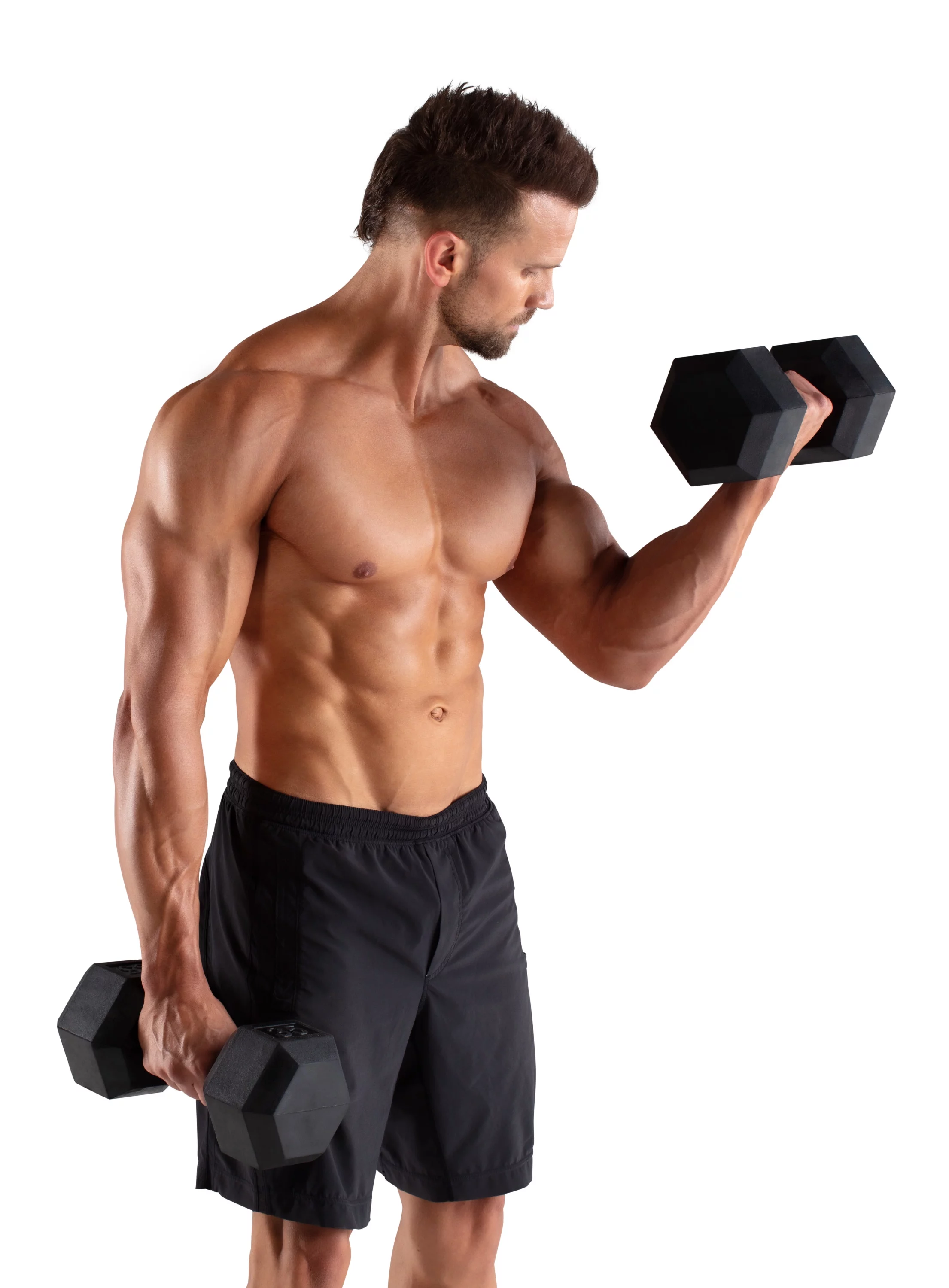 Weider Rubber Hex Dumbbell, 45 lbs - Sold Individually - Womvr