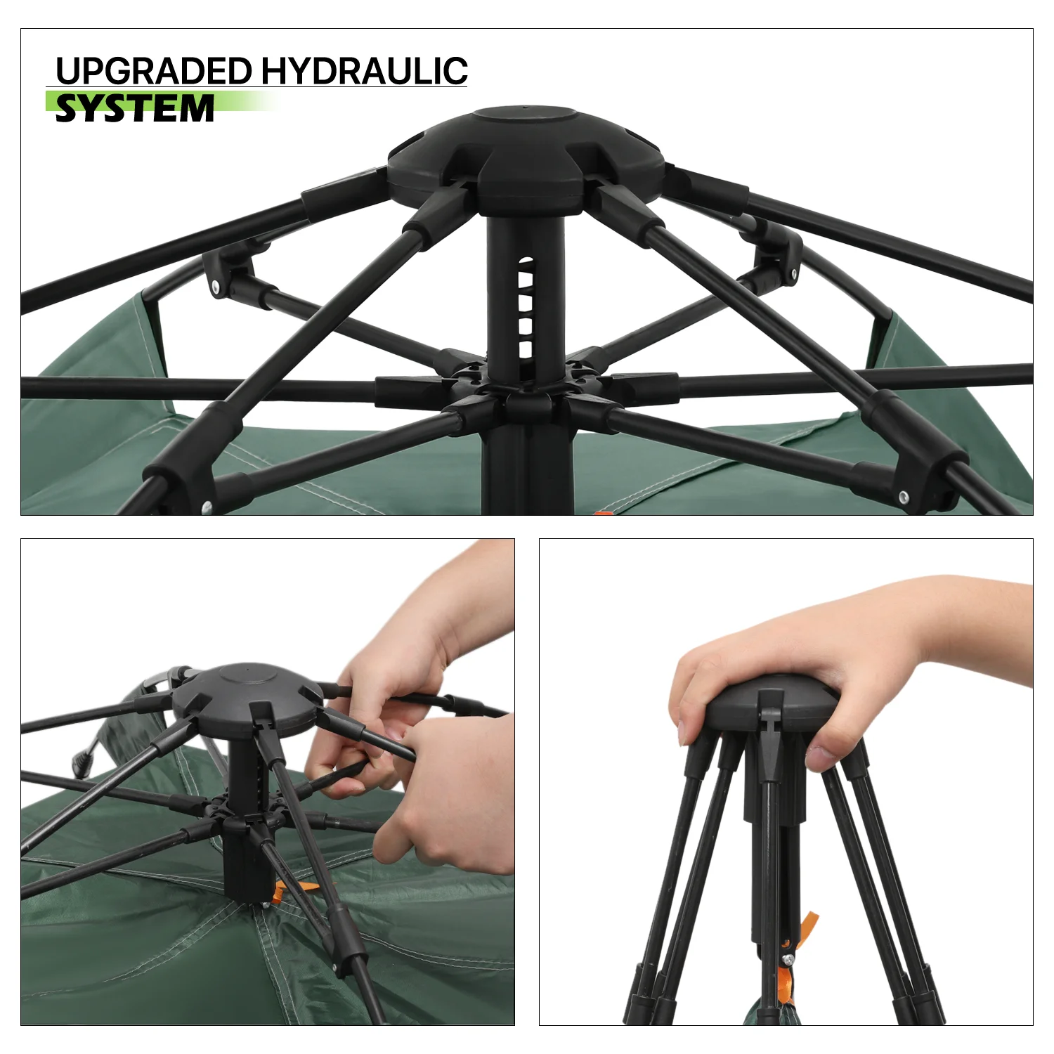 Magshion Large Camping Tents 4 Person Family Backpacking Tent Double Layer Outdoor Instant Set Up Tent with Carry Bag, Green - Womvr