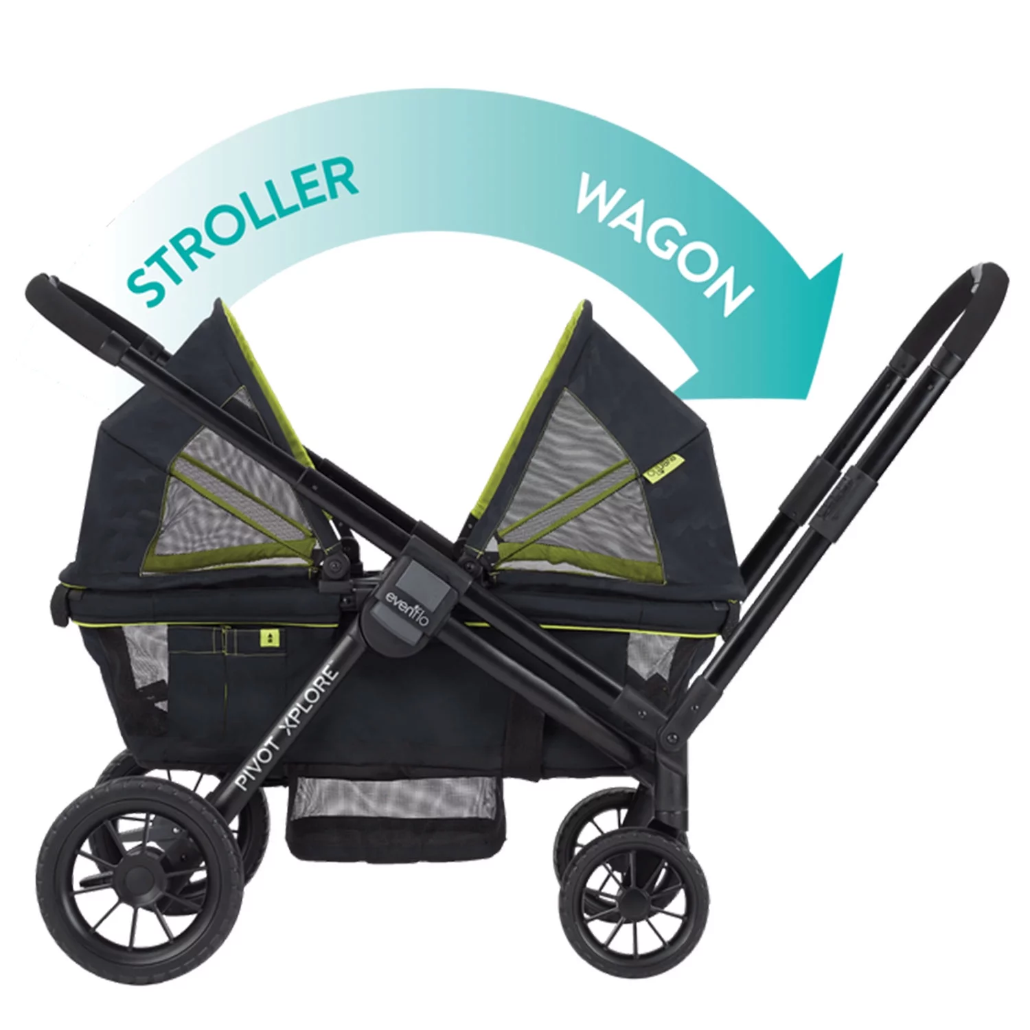 Evenflo Pivot Xplore All Terrain Stroller Wagon, Adventurer, Unisex, 6 Months - 5 Years - Womvr
