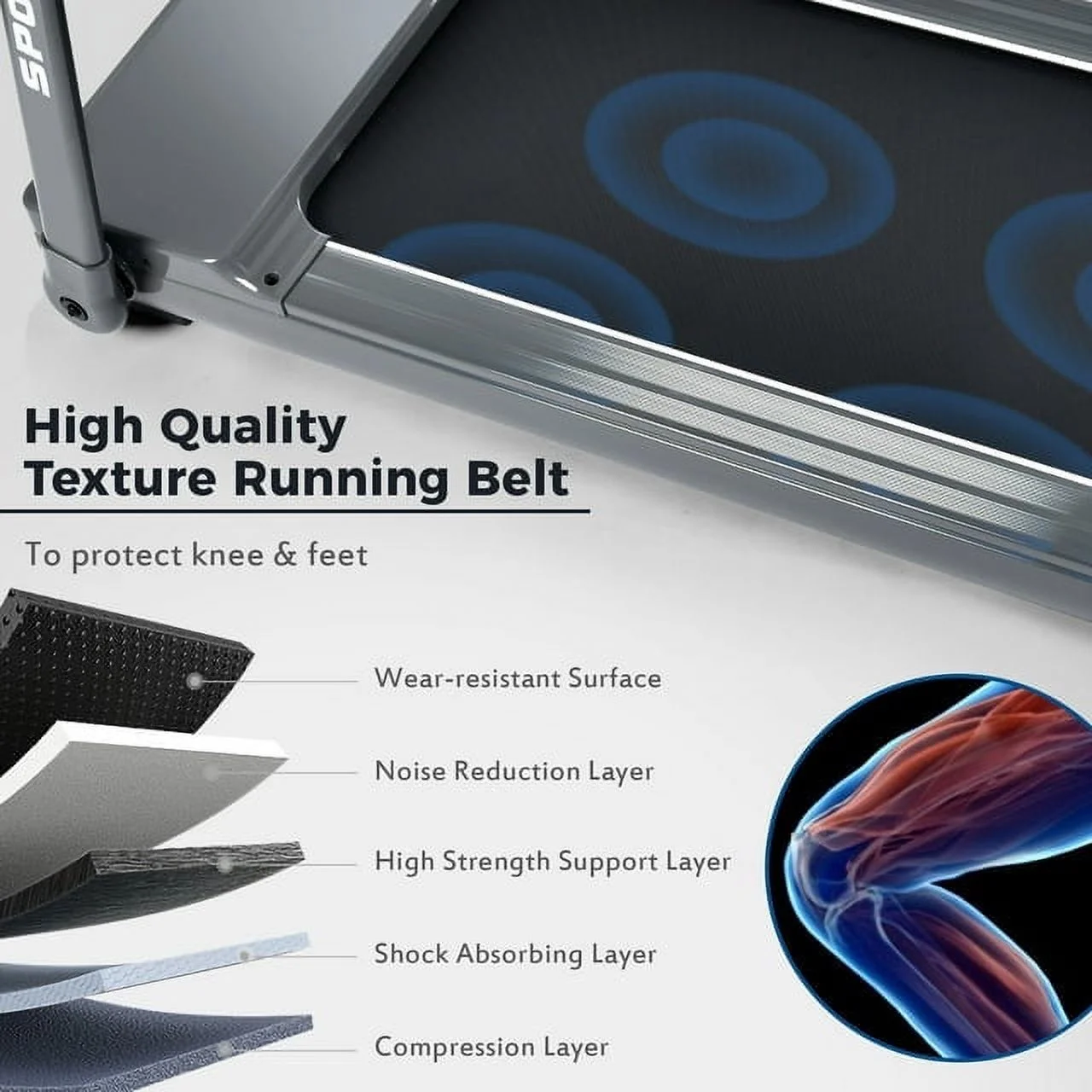 3.5HP Folding Incline Treadmill With 330lb Capacity  47.24” x 18.11” Large Running Belt Fitshow APP and Bluetooth Music For Home Office Gym,Black - Womvr