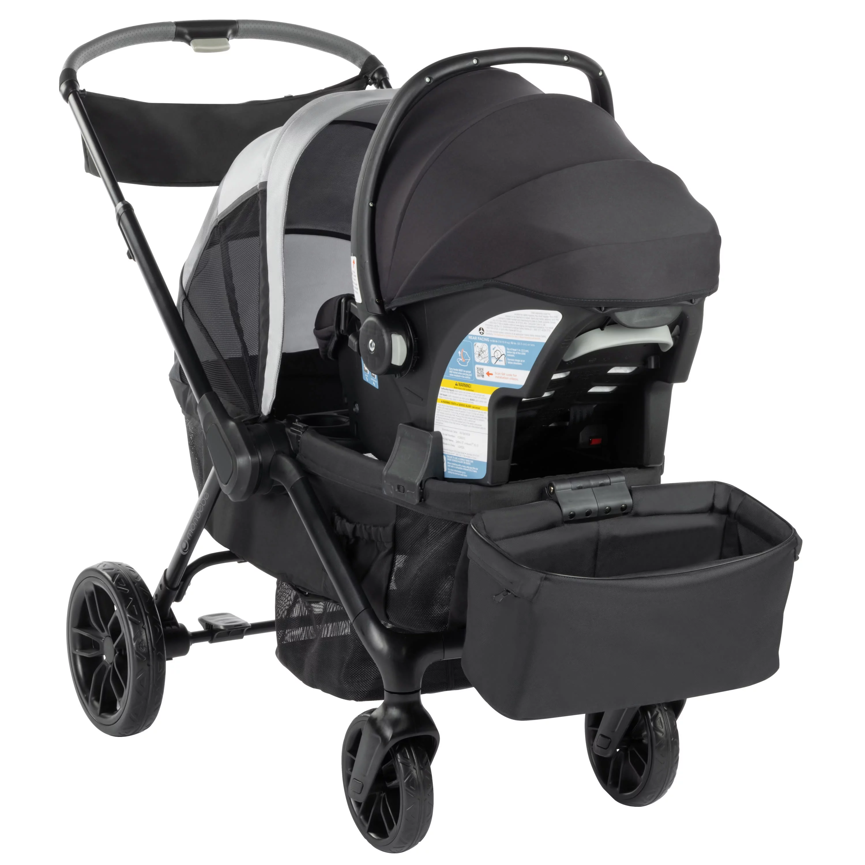 Monbebe Everyday Outings Wagon Stroller, Cobblestone Grey - Womvr