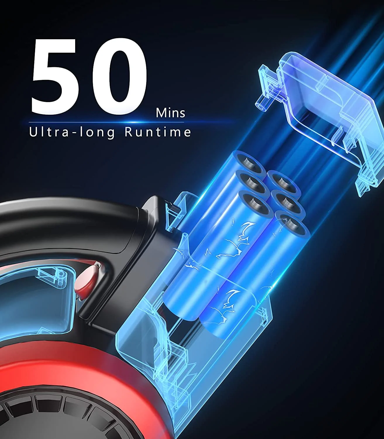 ORFELD V30 Cordless Vacuum Cleaner, 20000Pa Stick Vacuum 2 in 1, Up to 50 Mins Runtime for Home - Womvr