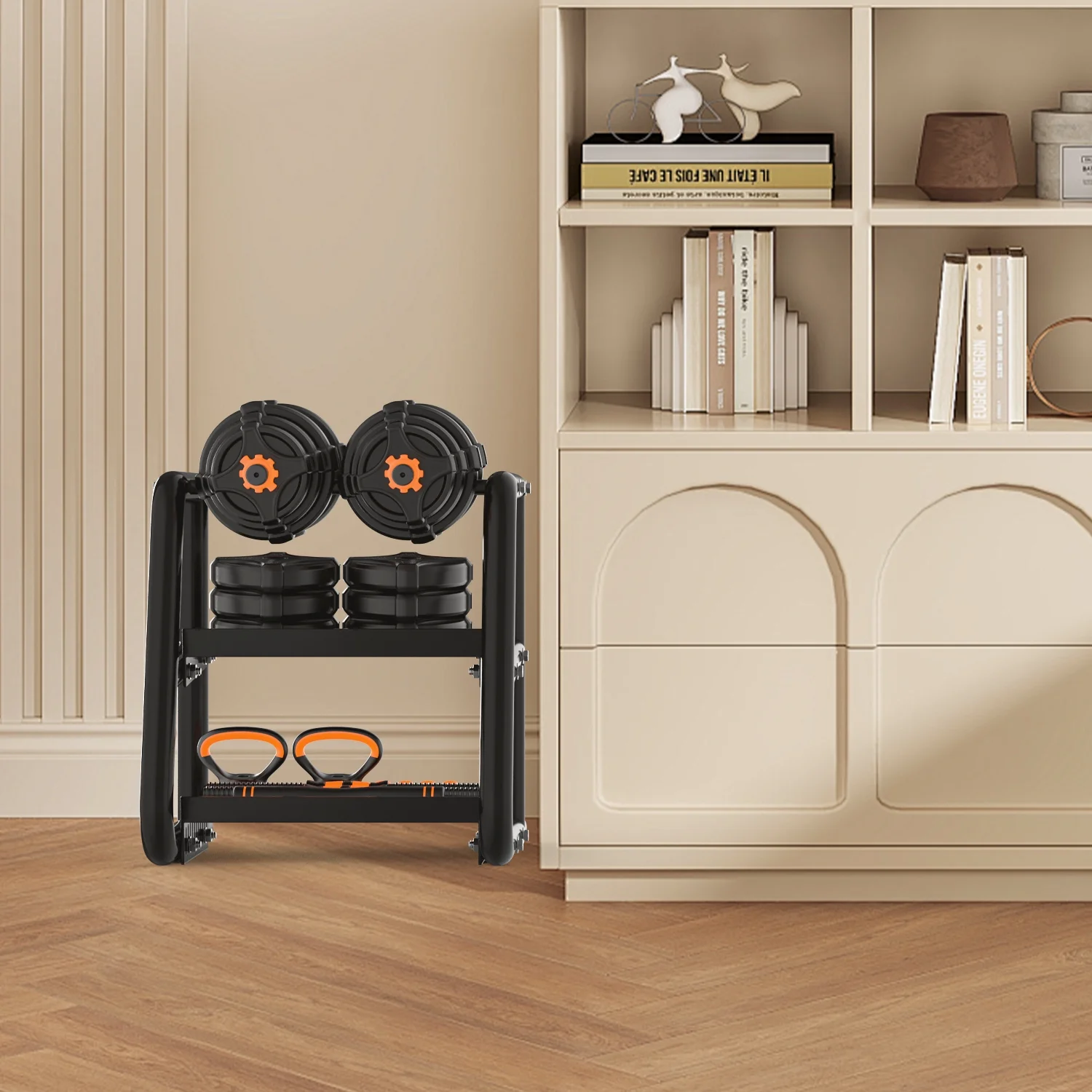 ARVAKOR Adjustable Weight Dumbbell Set - 4 in 1 Free Weight Set with Connector - Dumbbells, Barbells, Kettlebells, Push-Up Bars for Full Body Workout and Muscle Toning - Womvr