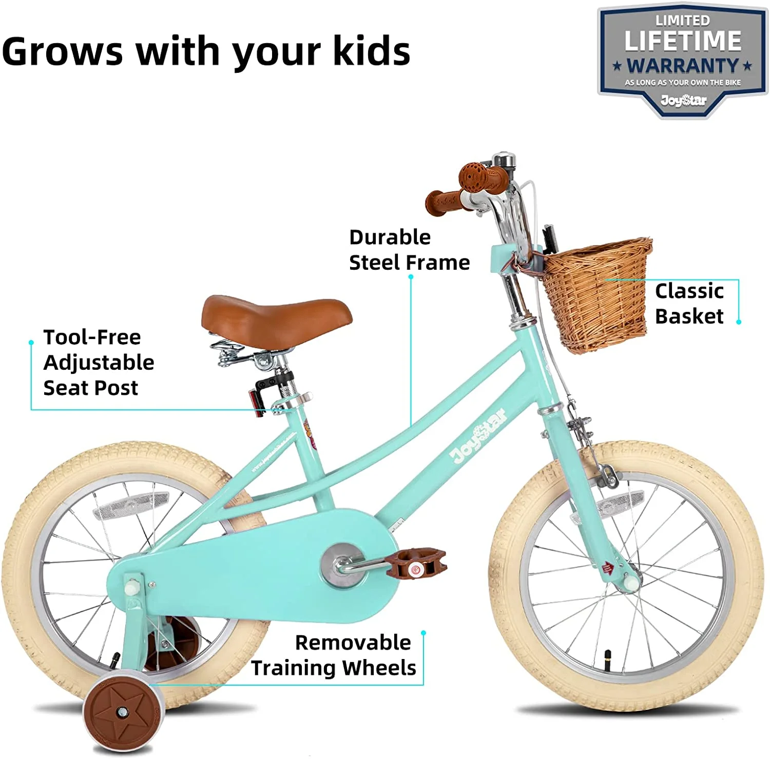 JOYSTAR Girls Bike for 2-12 Years Old Toddlers and Kids, 12