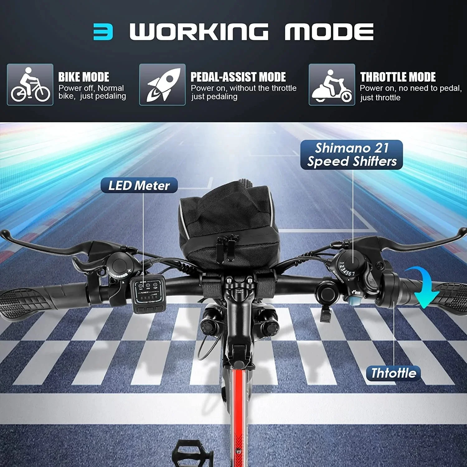 Vivi Electric Bike for Adults 26