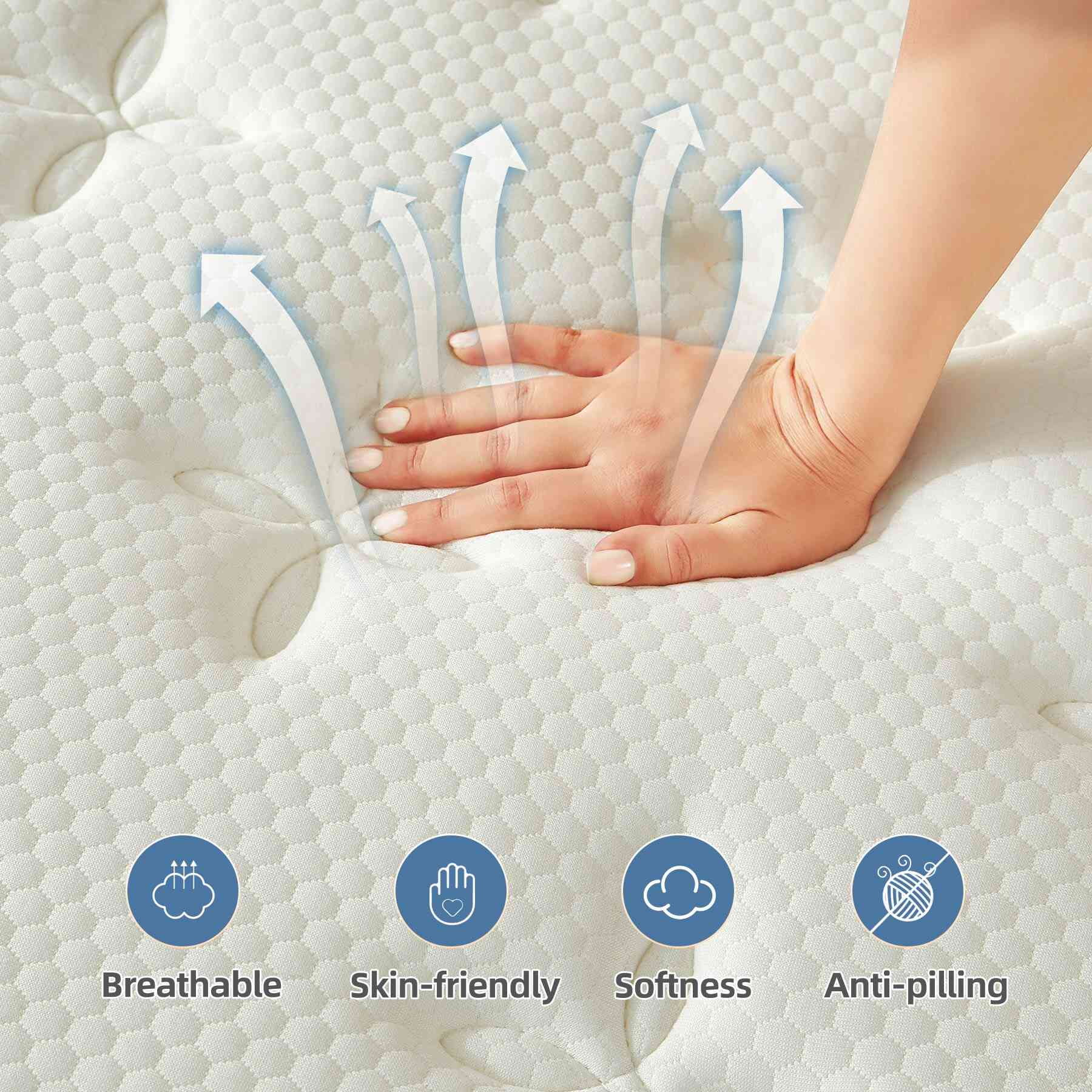 Selene Queen Size Mattress, 10 Inch Memory Foam Hybrid Mattress Queen, Pocket Spring Mattress in a Box for Motion Isolation, Edge Support, Pressure Relief, CertiPUR-US - Womvr