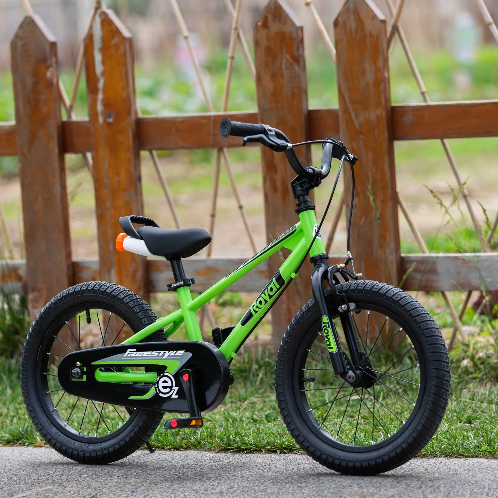 RoyalBaby EZ Kids Bike Easy Learn Balancing to Biking 14 Inch Balance & Pedal Bicycle Instant Assembly for Boys Girls Ages 3-5 Years Blue - Womvr