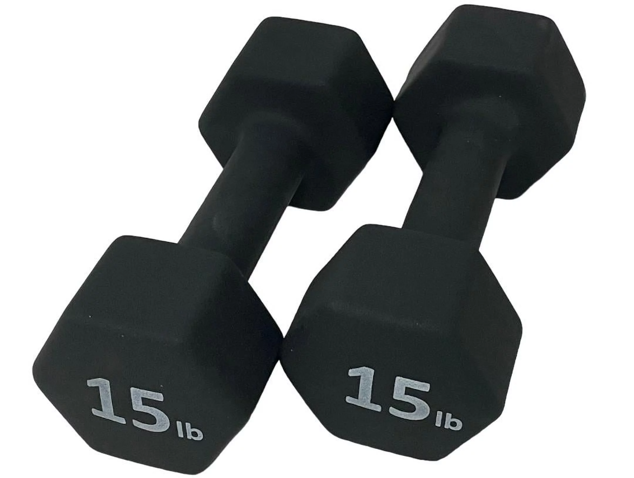 Rainforest Basics Neoprene 5 Lbs. Hex Dumbbells Hand Weights, Set of 2 - Womvr