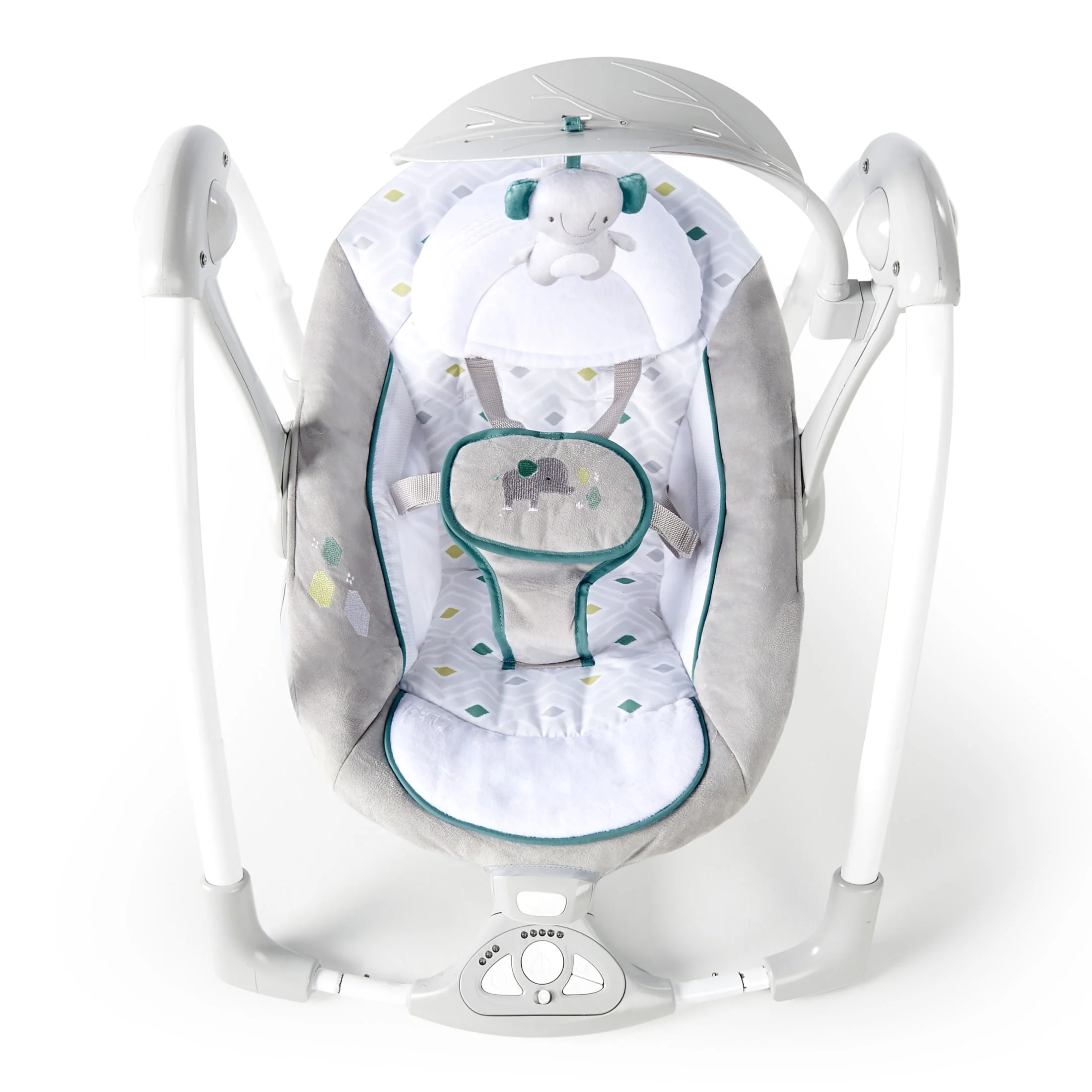 Ingenuity Convert Me 2-in-1 Portable Vibrating Baby Swing Nash, Infant, Gray - Womvr