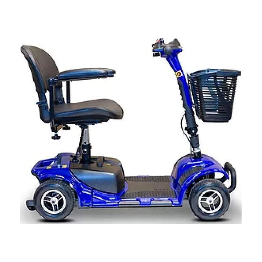 Ewheels Medical Lightweight 4 Wheel Electric Travel Blue Scooter - Womvr