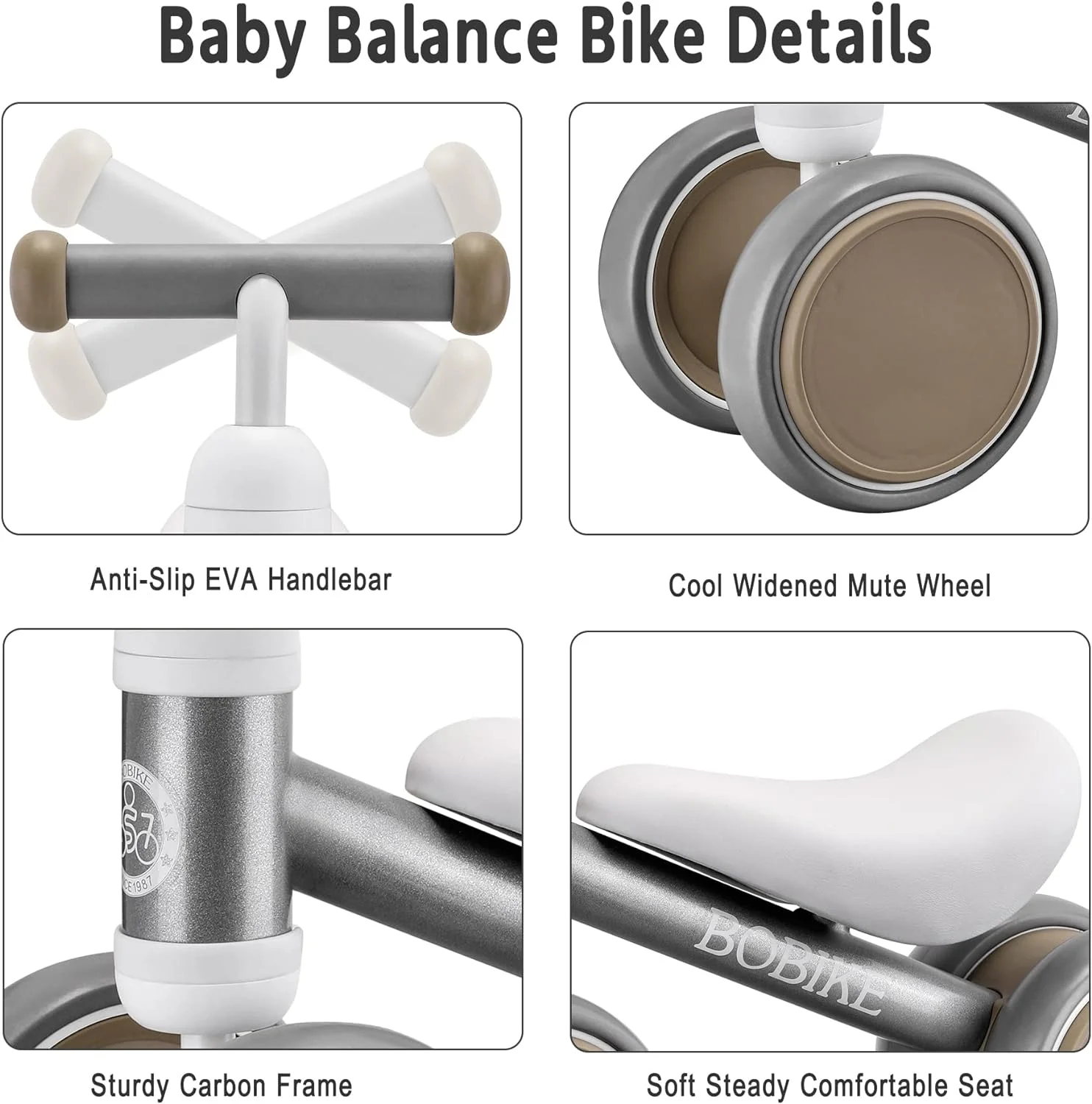 Bobike Baby Balance Bike Toys for 1 Year Old 10-24 Months Toddler Walker Bicycle Pink - Womvr