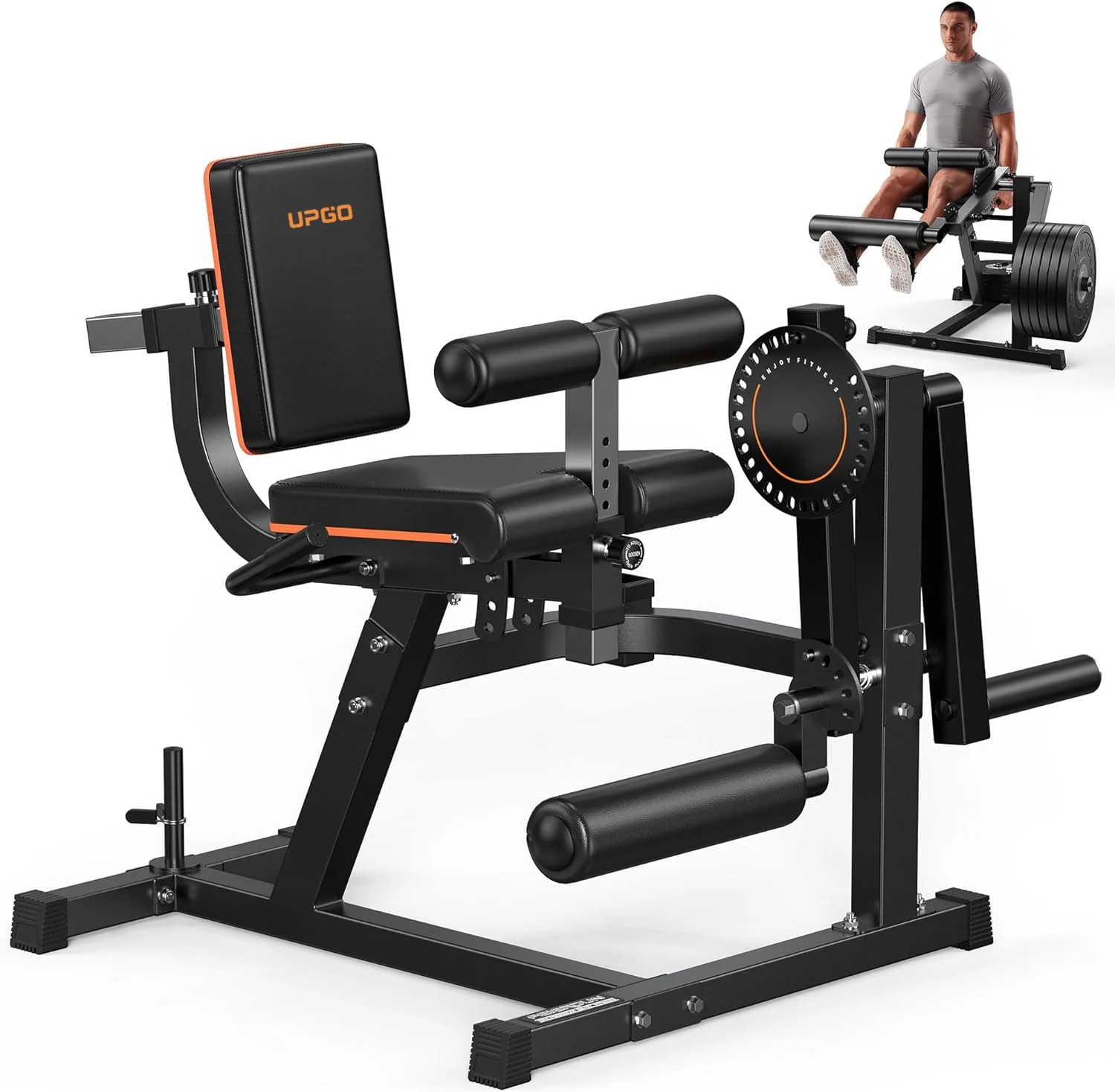 UPGO 3-in-1 Leg Extension and Curl Machine, 570LBS Adjustable Leg Rotary Extension Machine, Lower Body Special Leg Machine , Home Gym Weight Machine - Womvr