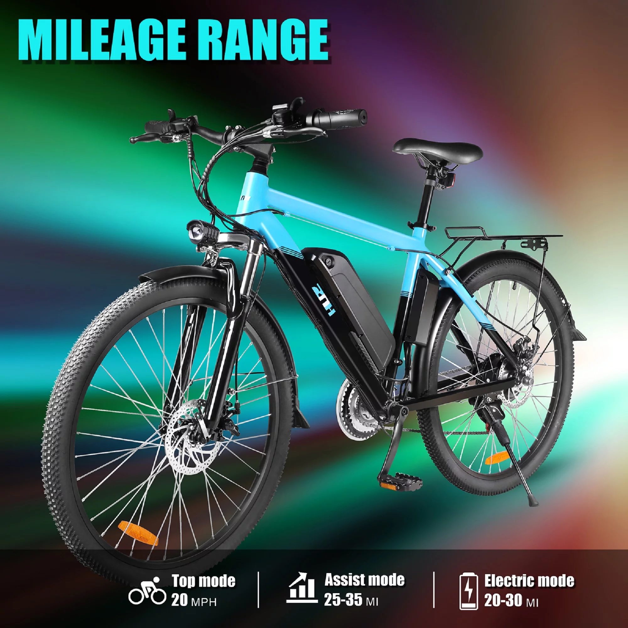 Electric Bike 350W Electric Mountain Bike 21-Speed Shifter Adult Ebike Electric Bicycle for Men Women 36V/10Ah Battery with 3 Working Models, Black - Womvr