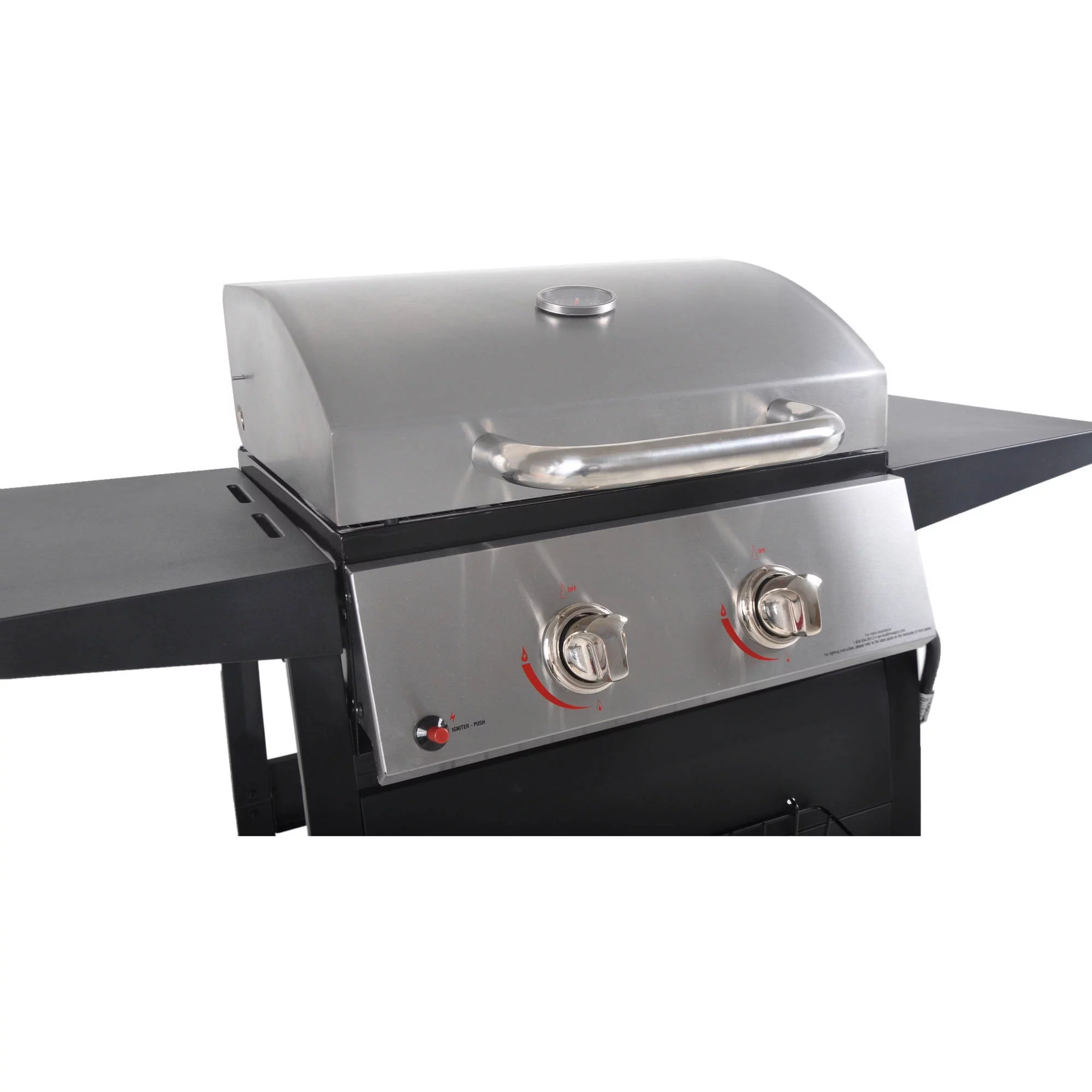RevoAce 2-Burner Space Saver Propane Gas Grill, Stainless and Black, GBC1705WV - Womvr