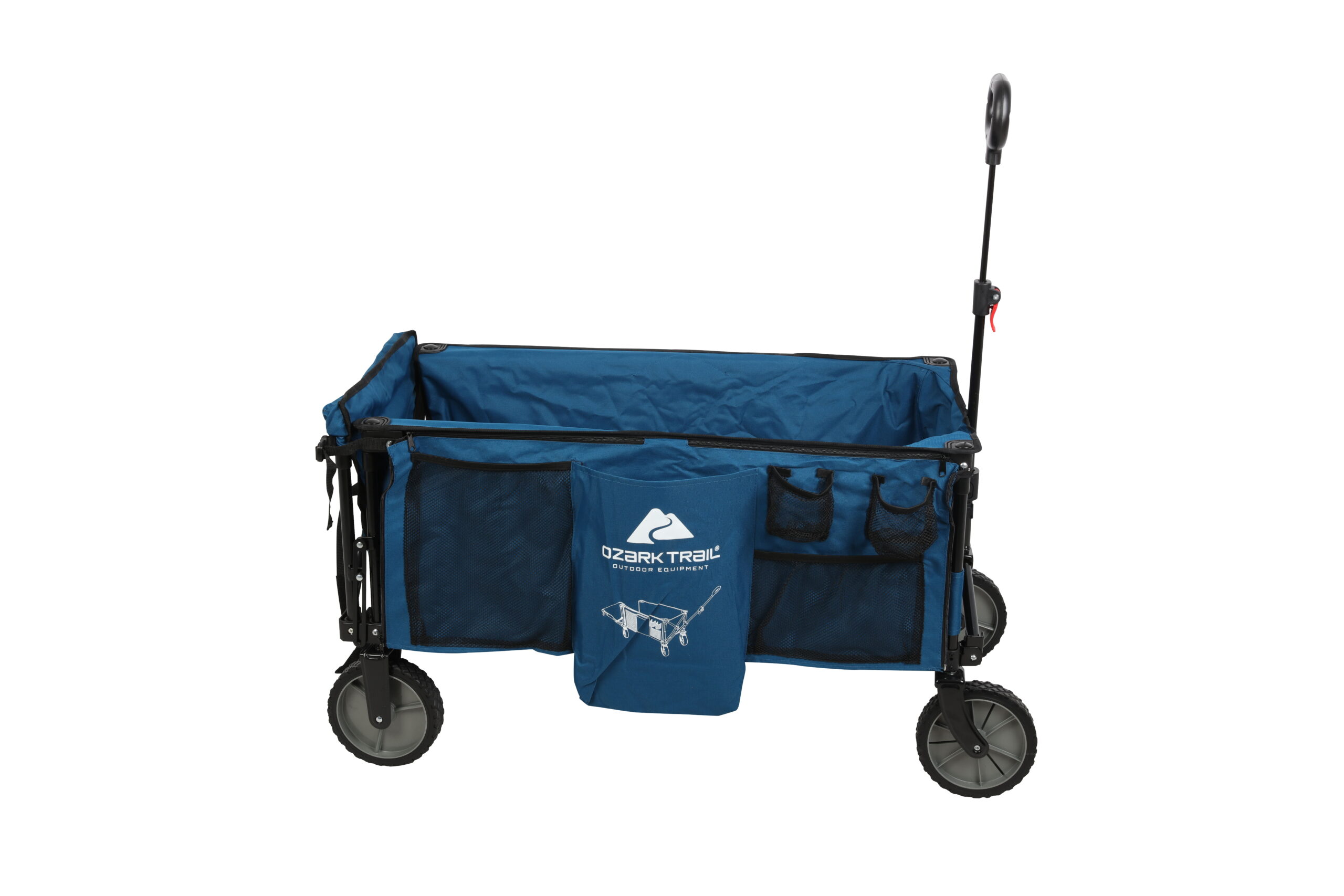 Ozark Trail Quad Folding Camp Wagon with Tailgate, Blue - Womvr