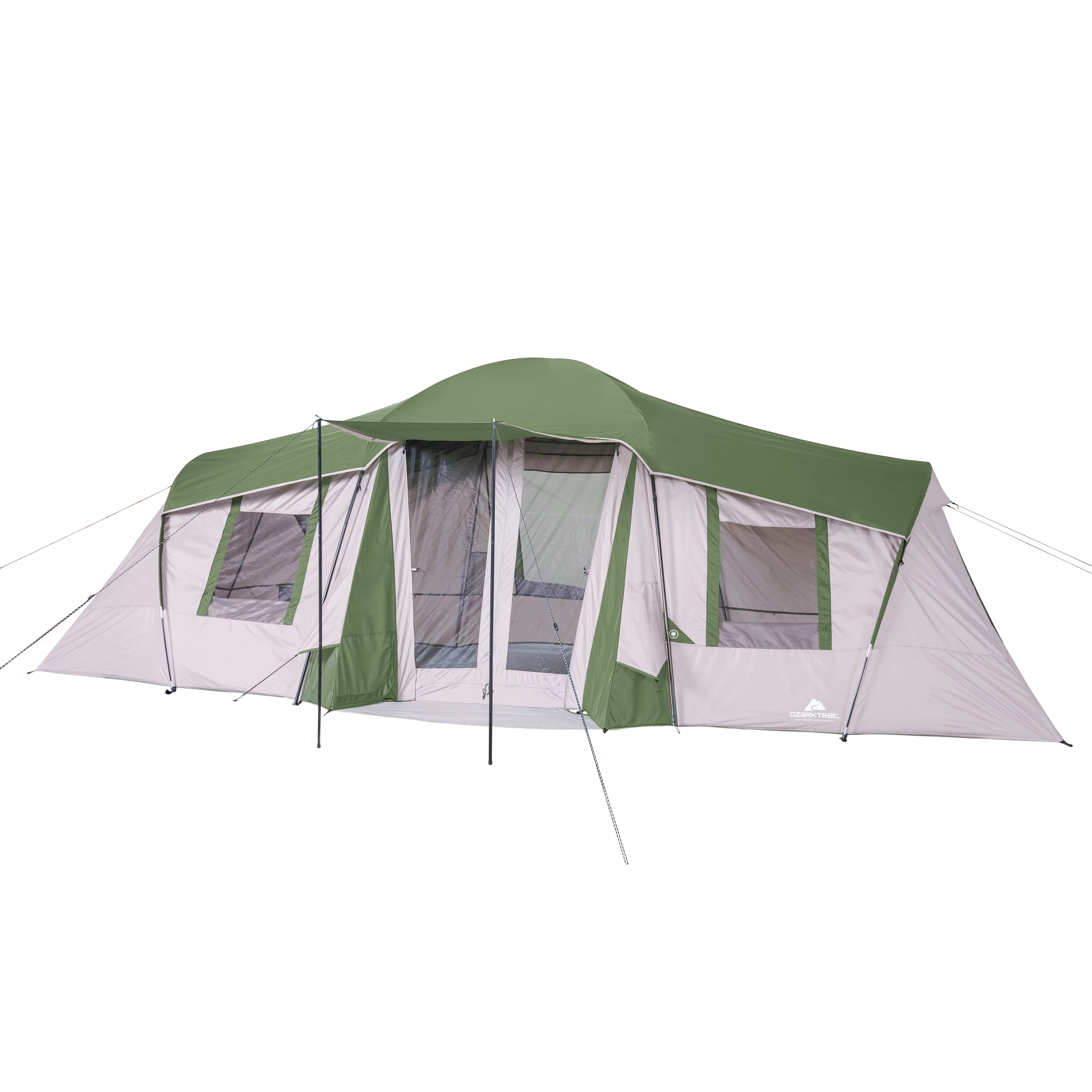 Ozark Trail 10-Person 3-Room Vacation Tent, with Shade Awning - Womvr