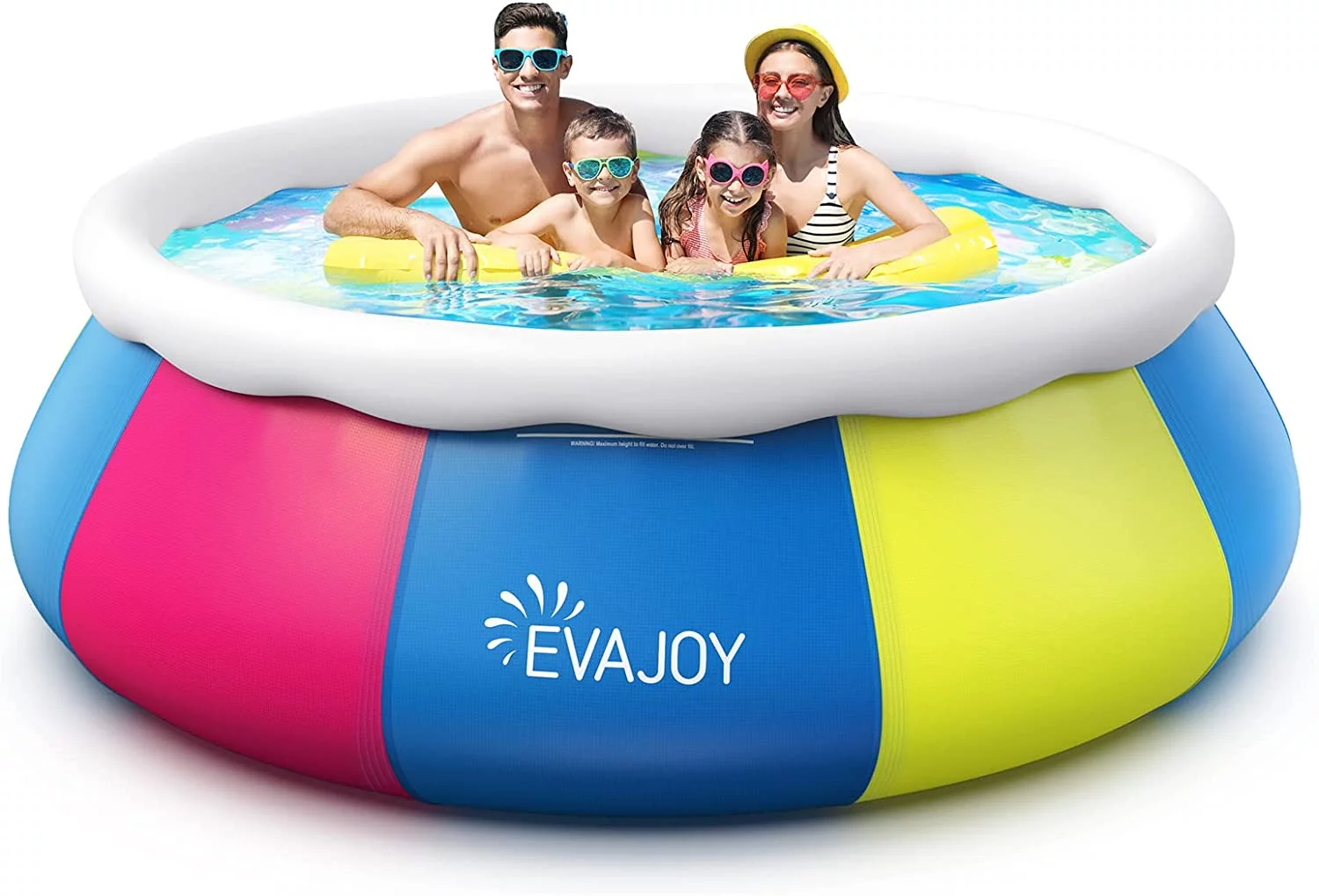 EVAJOY 10ft �� 30in Easy Set Inflatable Swimming Pool with Pool Cover - Perfect Above Ground Pool for Family Fun in Your Backyard Garden - Womvr