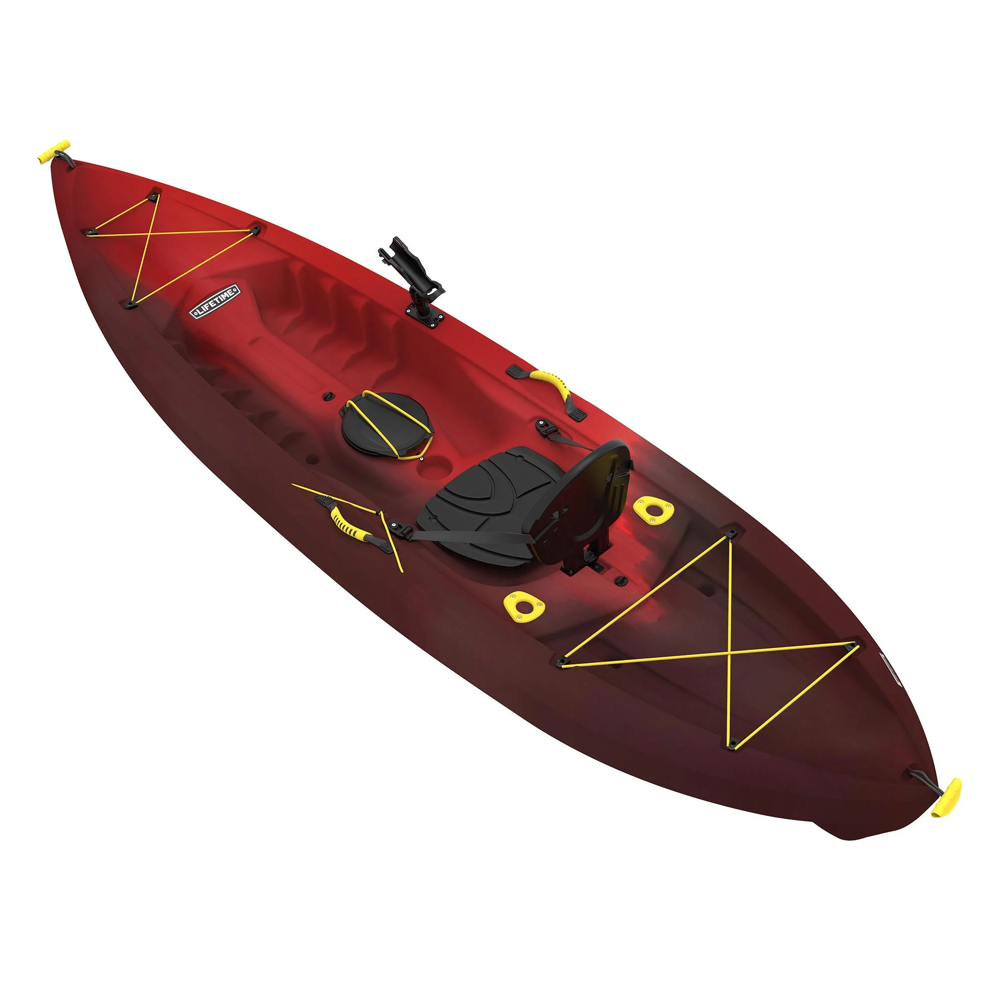 Lifetime Tamarack Angler 10 ft Fishing Kayak, Volcano Fusion w/Yellow (91340) - Womvr